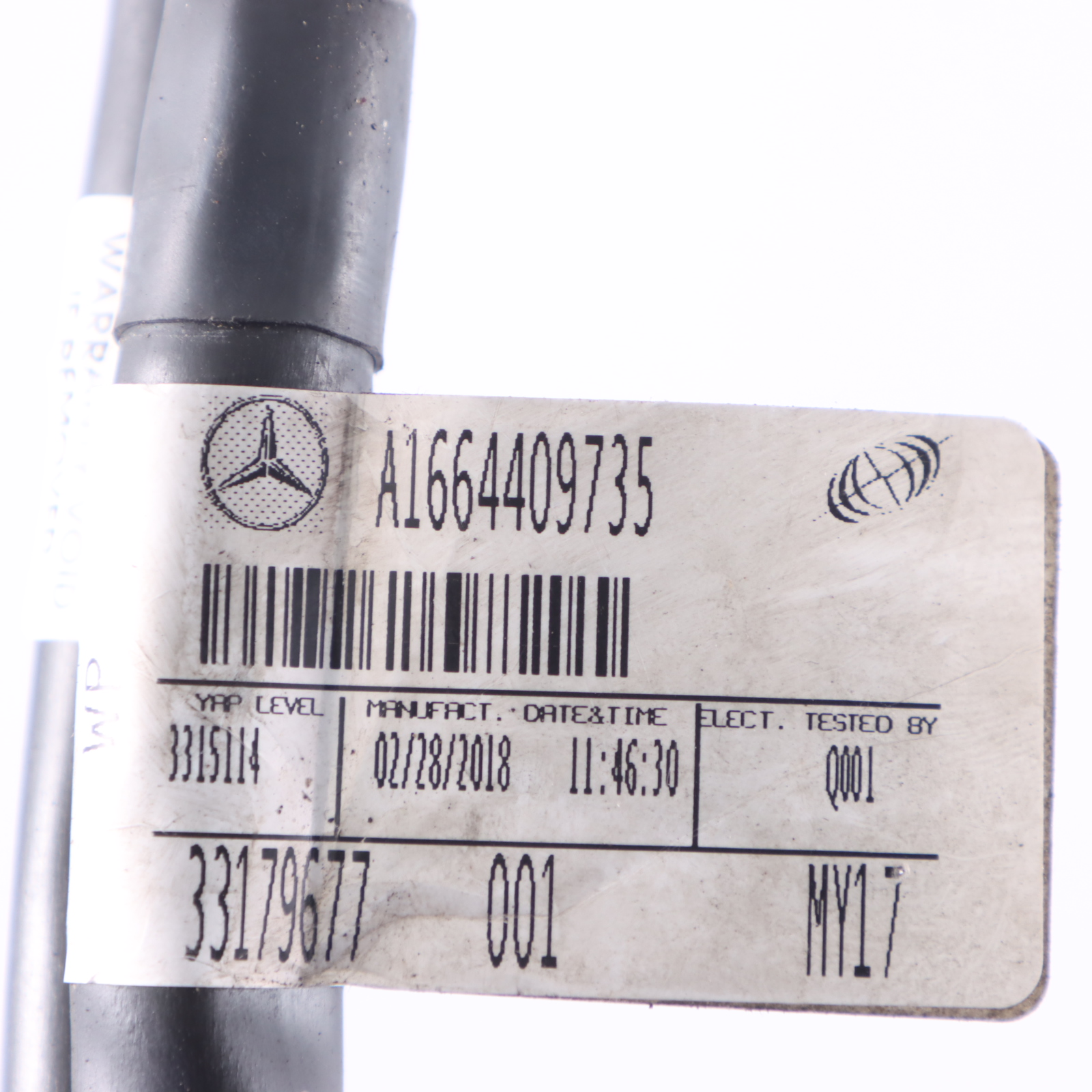 Mercedes ML W166 Câble de Batterie Alternateur Démarreur Câblage A1664409735