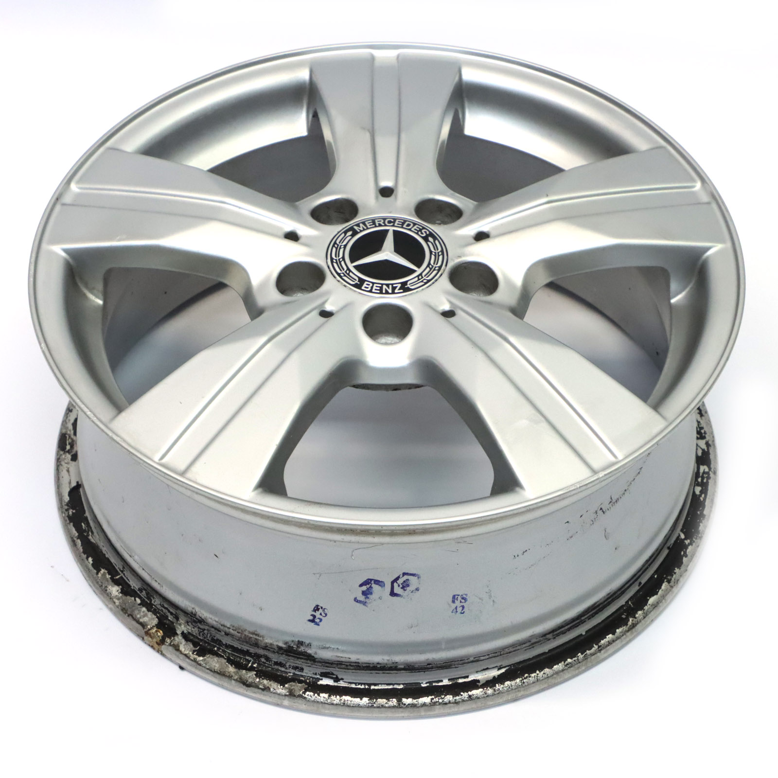 Mercedes W169 W245 Silver Alloy Wheel Rim 16" 6J ET:46 A1694012202