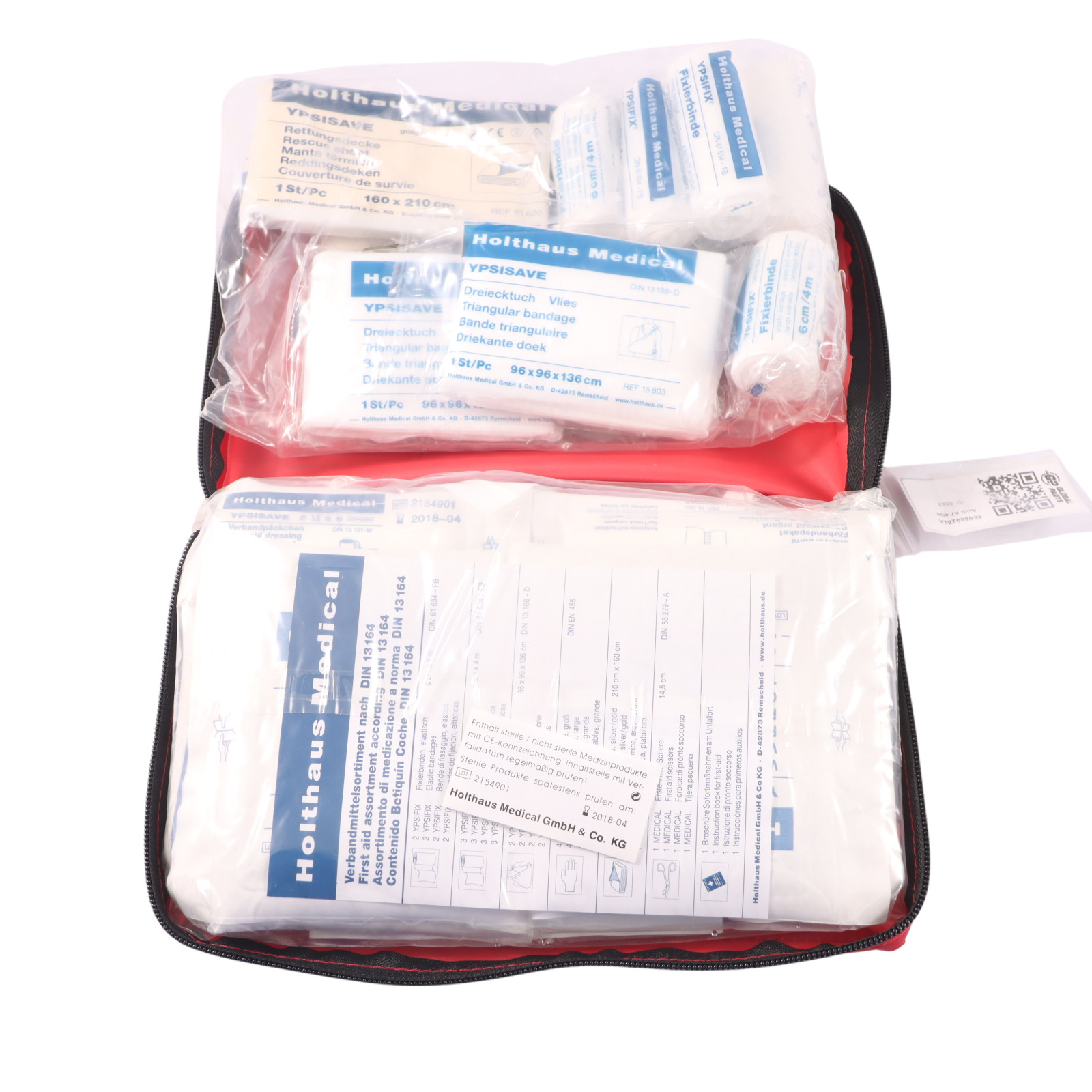 Audi A7 4G8 Kit premiers soins d'urgence Pochette bandages Sac rouge 4E0860282A