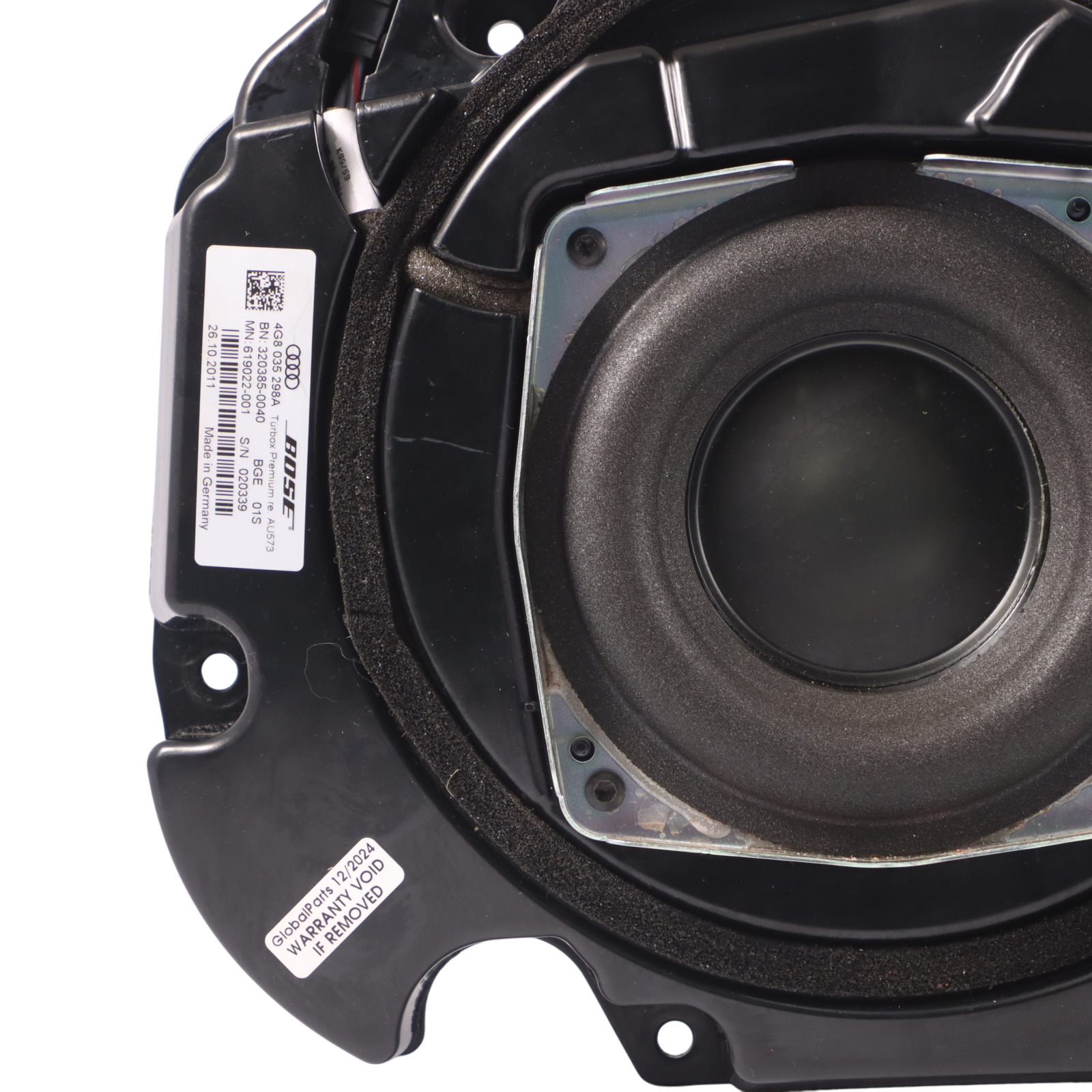 Audi A7 4G8 Haut-parleur porte Unité audio Bose avant droite 4G8035298A