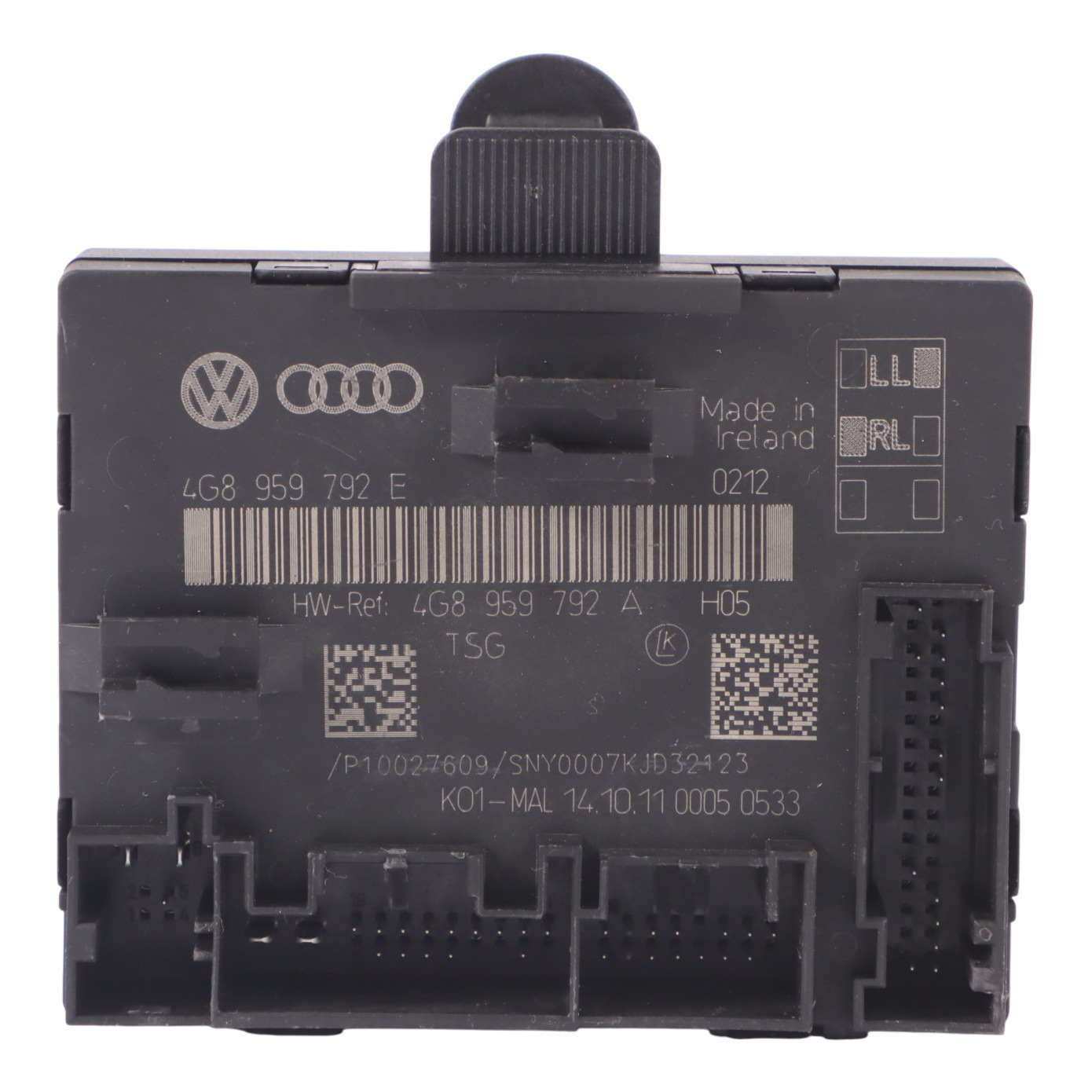 AUDI A7 4G8 Module de contrôle de porte avant droit côté passager 4G8959792A