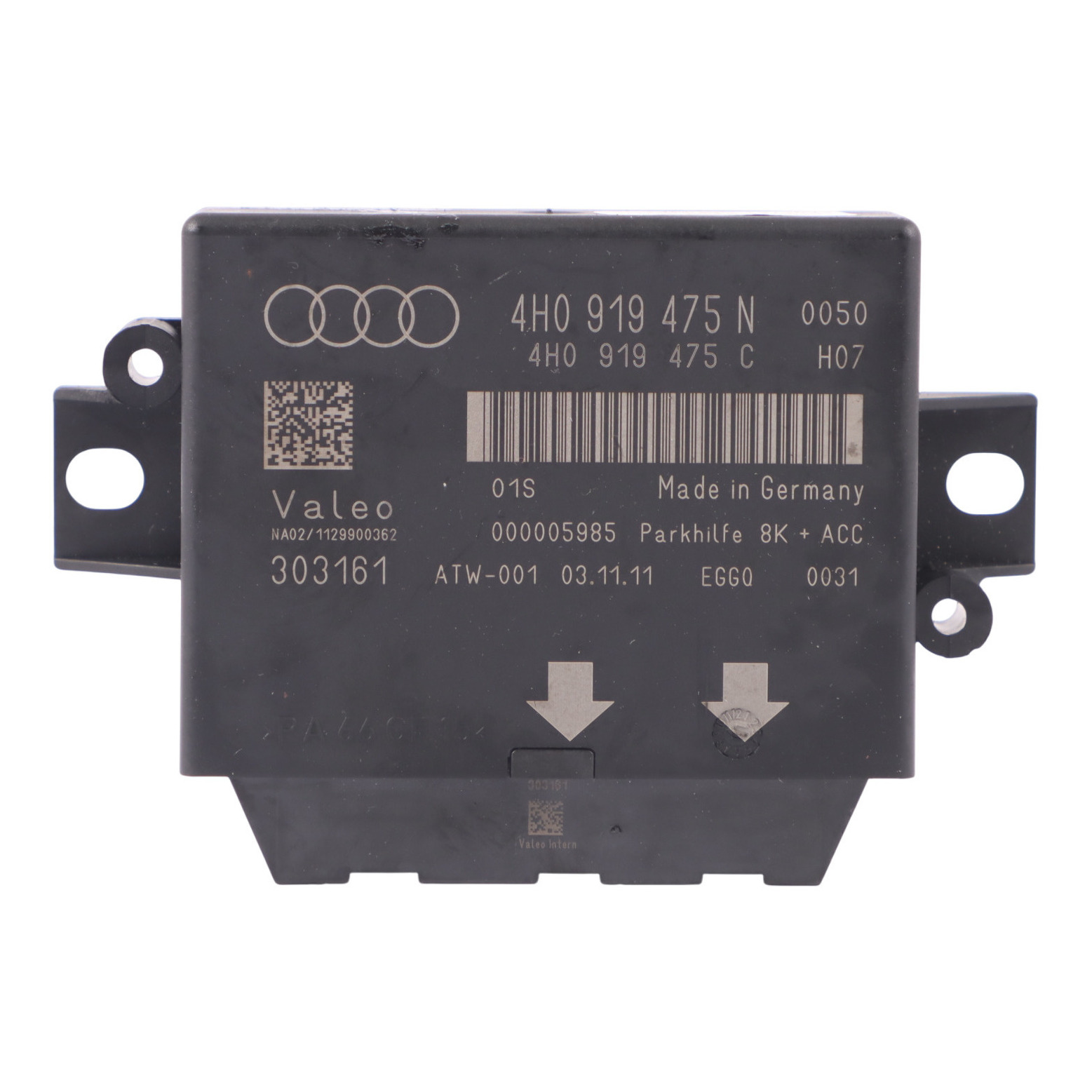 AUDI A7 4G8 Capteurs d'aide au stationnement Module de la distance 4H0919475N