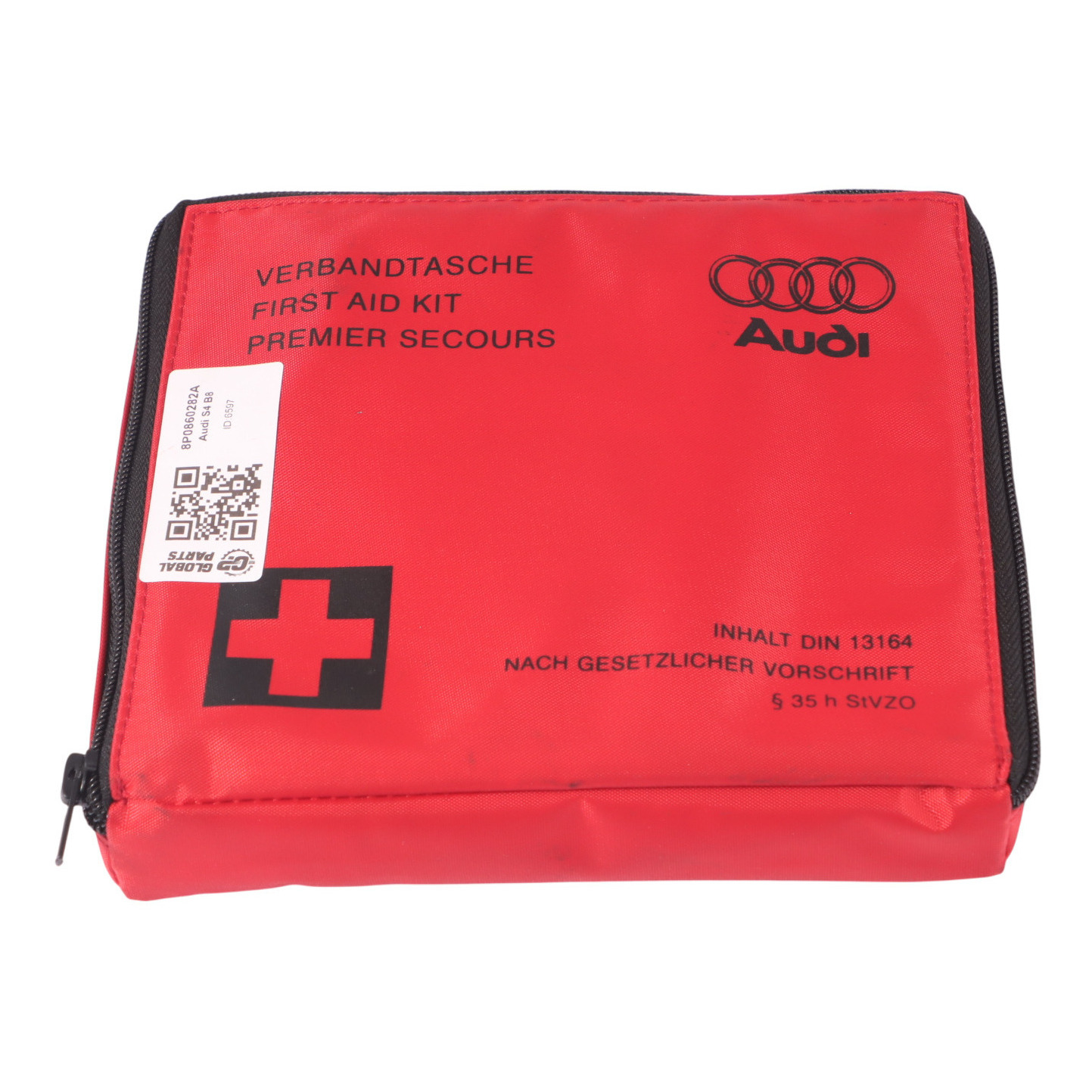 Audi A4 B8 Kit de premiers soins d'urgence Pochette bandages rouge 8P0860282A