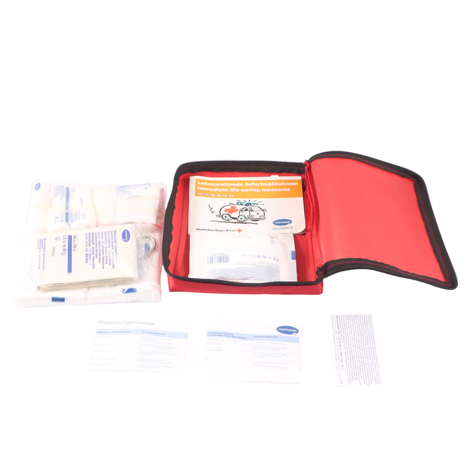 Audi A4 B8 Kit de premiers soins d'urgence Pochette bandages rouge 8P0860282A