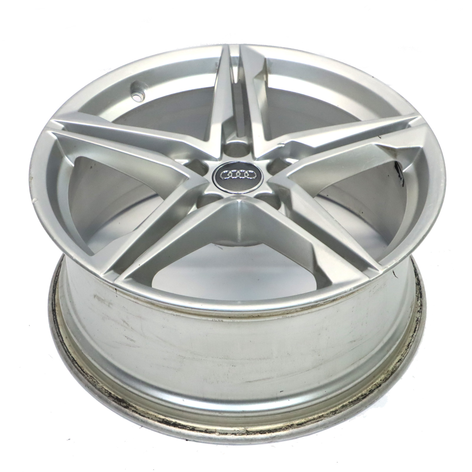 Audi A4 B9 Silver Wheel Alloy Rim 18" 8J ET:40 Double Star Spoke 8W0601025R