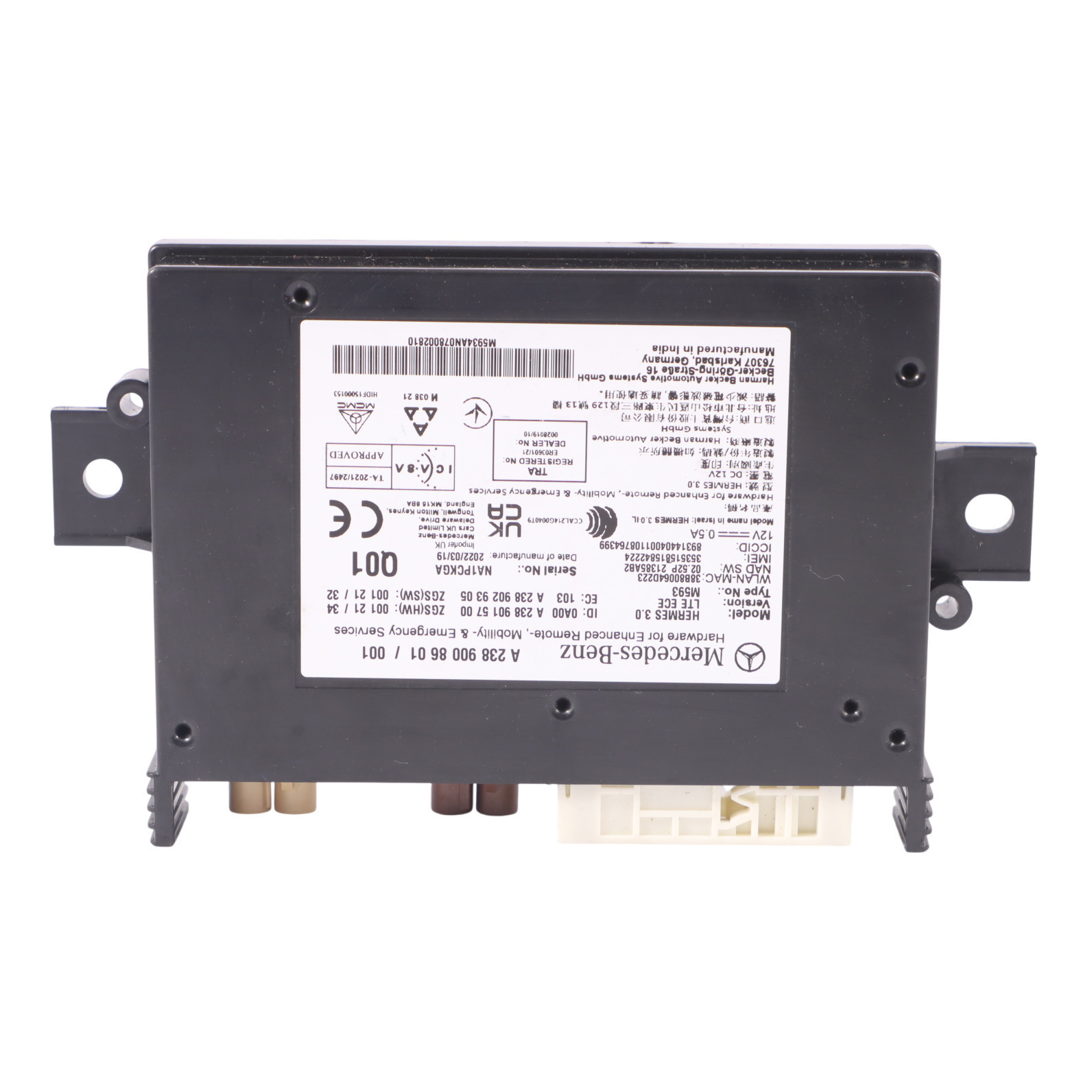 Module de communication Mercedes W177 W205 W213 X253 Hermes LTE Unit A2389008601