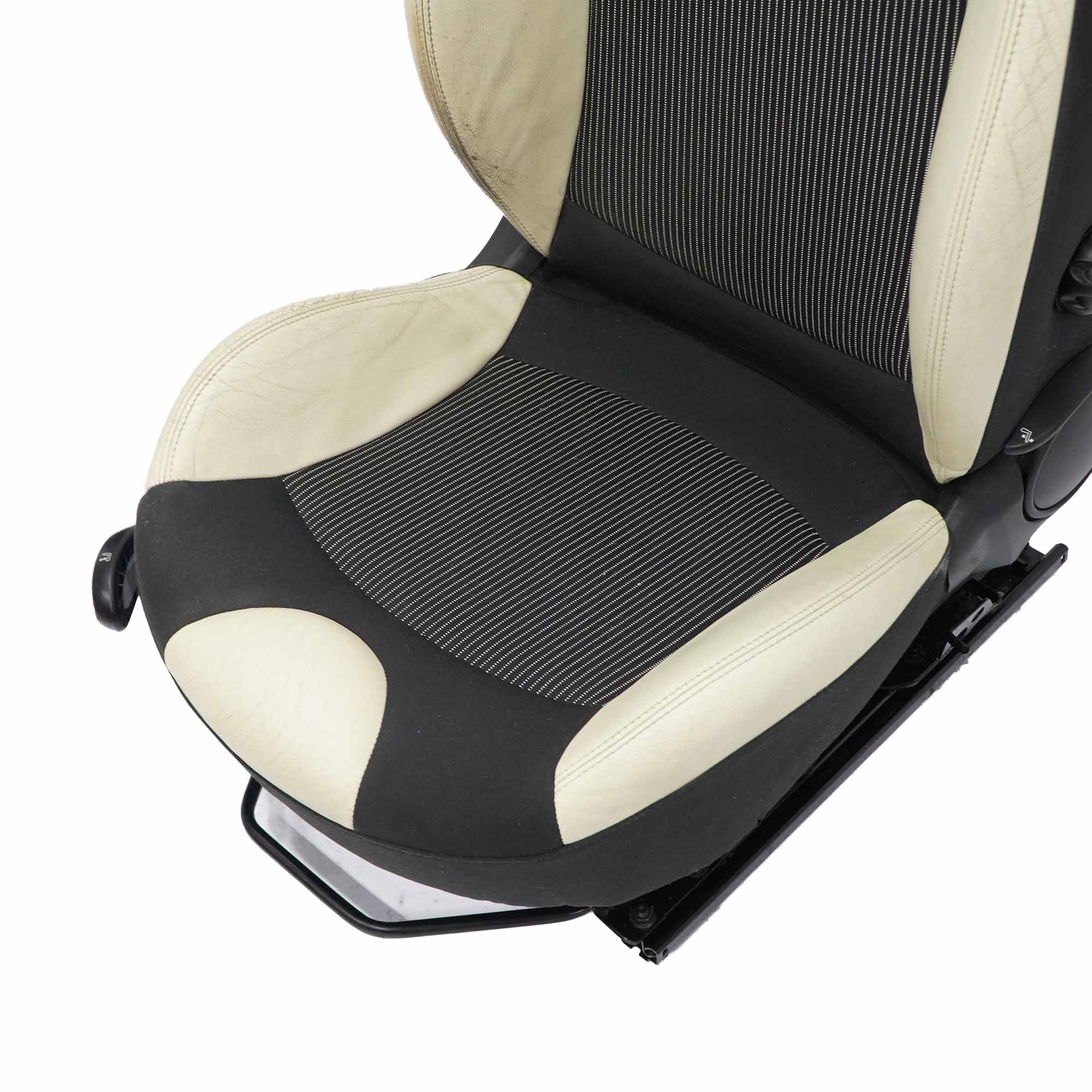 MINI Cooper One R55 R56 R57 Sport Cloth Cream Leather Front Right O/S Seat