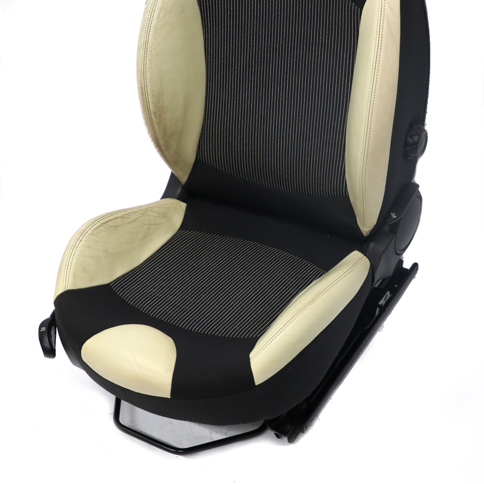 MINI Cooper One R55 R56 R57 Sport Cloth Cream Leather Front Right O/S Seat