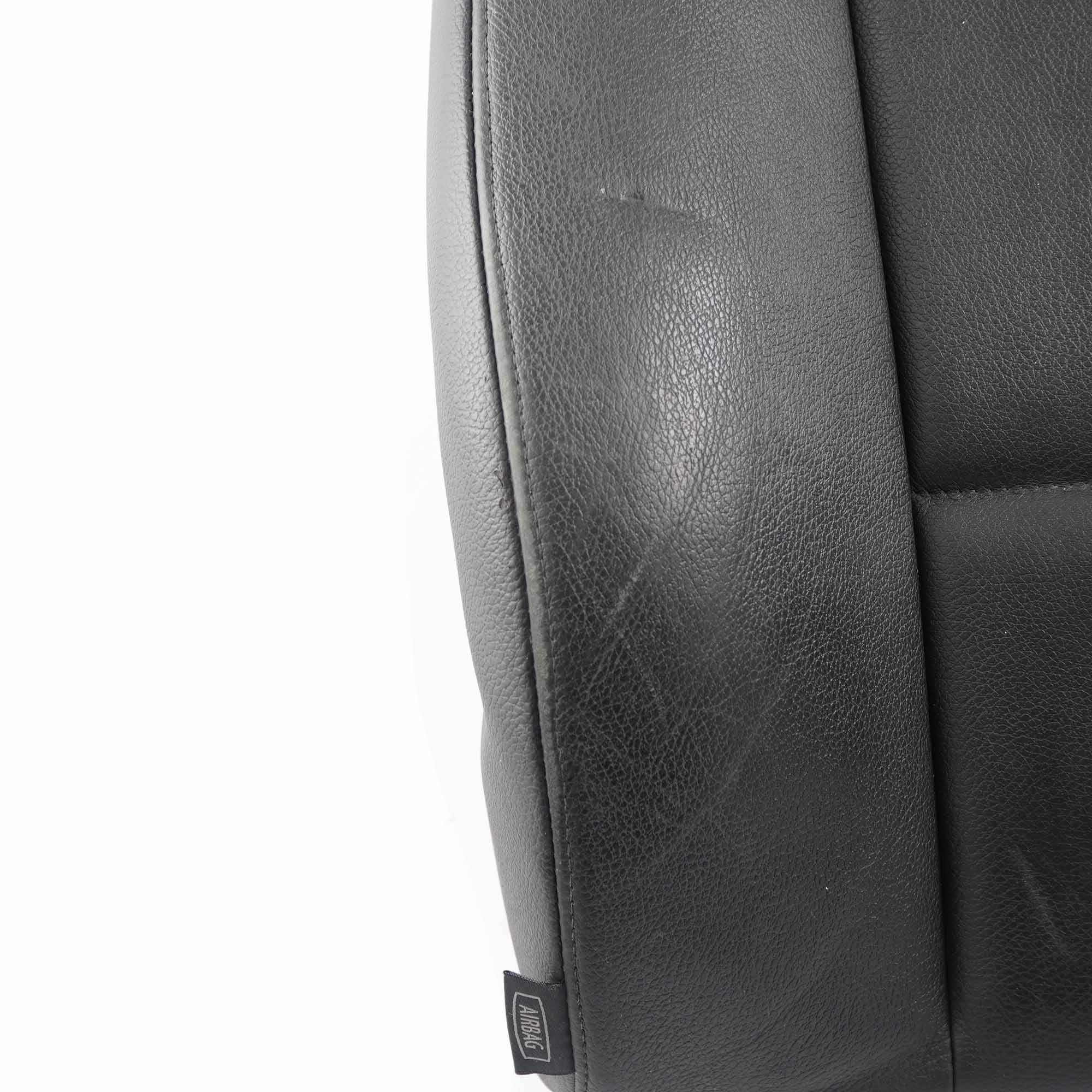 BMW E84 Seat Backrest Front Right O/S Heated Back Cover Black Leather Nevada