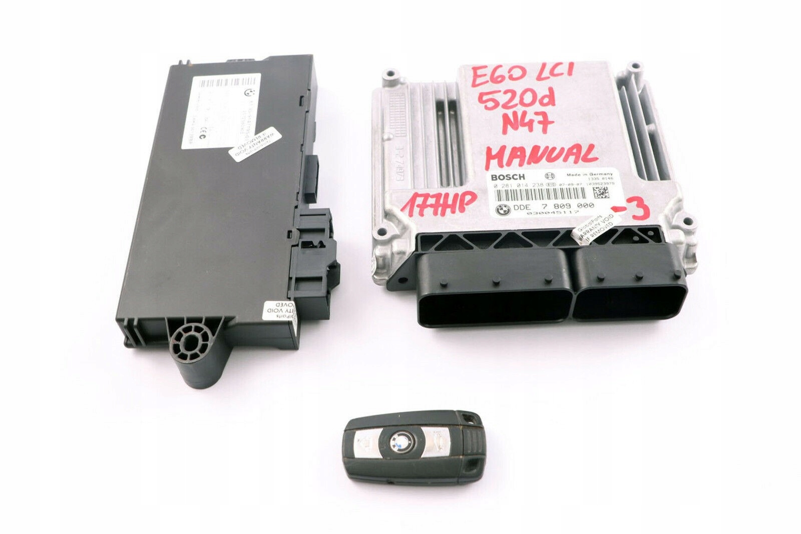 BMW E60 E87 LCI E90 120d 320d 520d N47 ECU Kit Control Unit DDE 7809000 CAS3 Key