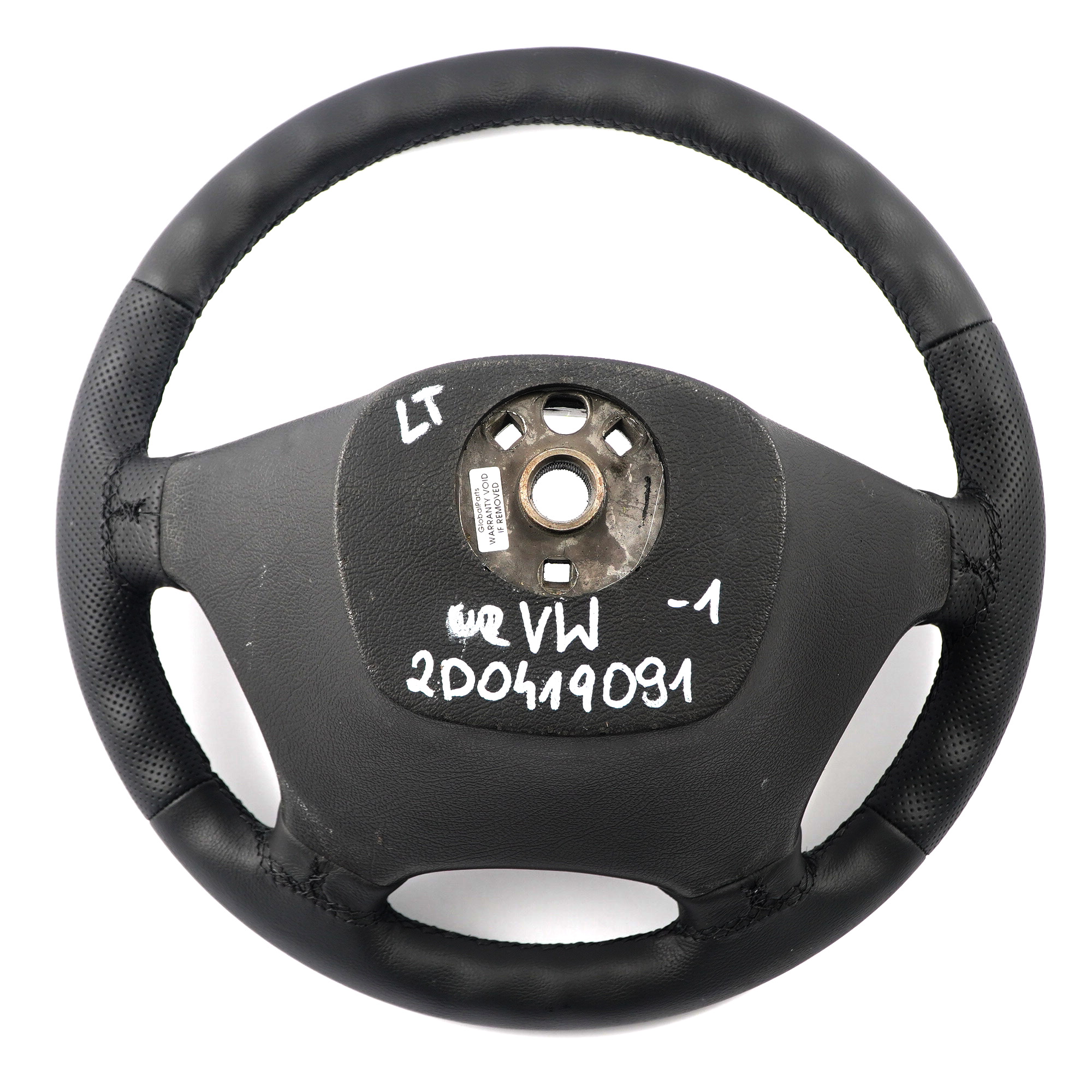 VW Volkswagen LT 35 NEW Black Leather Steering Wheel Black Thread 2D0419091