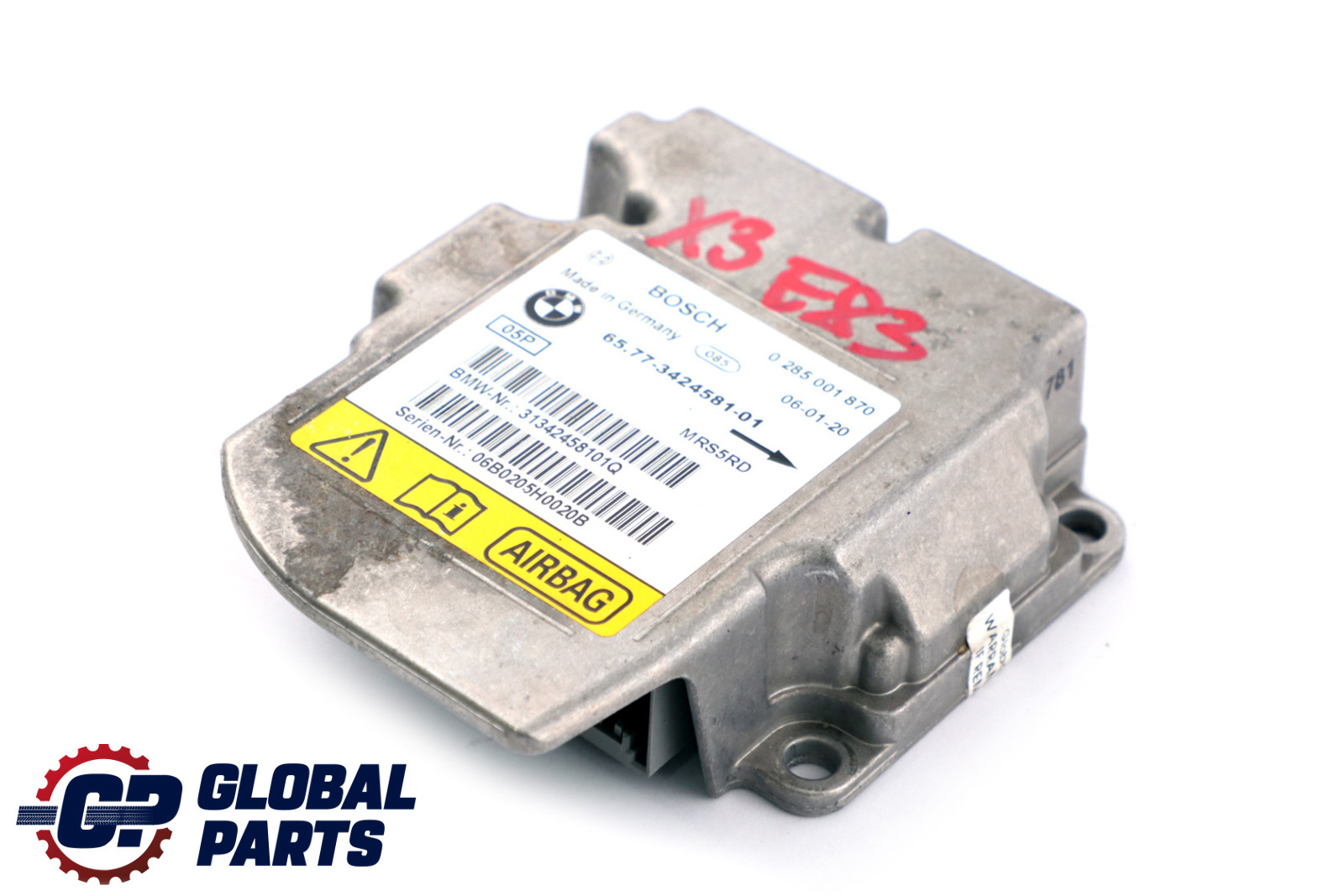 BMW X3 Series E83 Airbag Control Unit Module ECU 65773424581 3424581