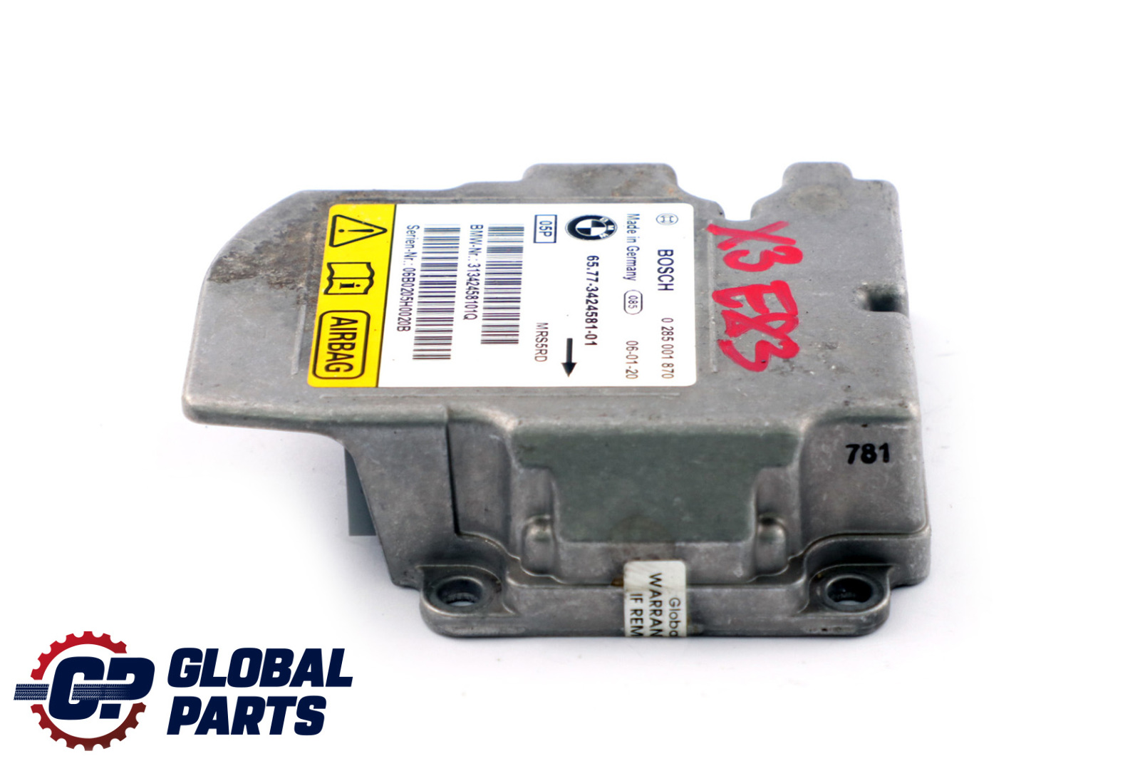 BMW X3 Series E83 Airbag Control Unit Module ECU 65773424581 3424581