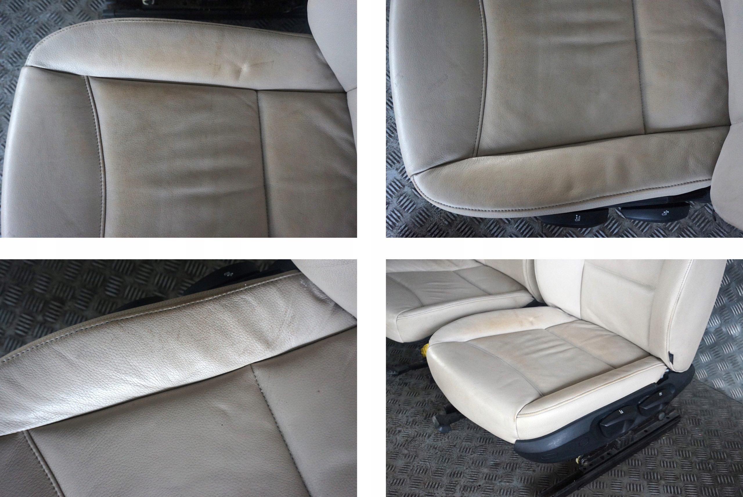 BMW 3 Series E90 LCI Heated Oyster Leather Interior Seats with Airbag Door Card