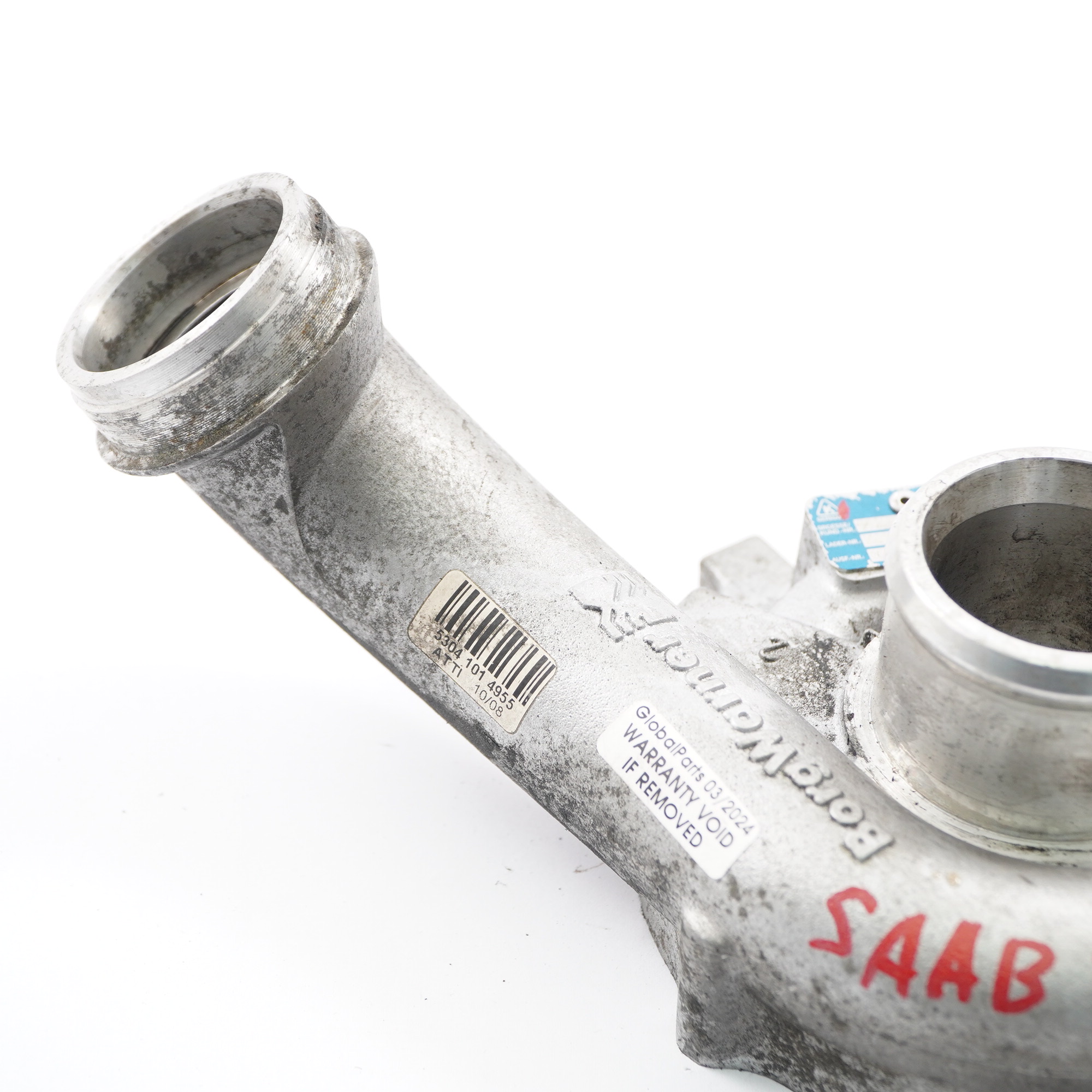 Saab 9-3 1.9 TTiD Turbo Turbocompresseur Pièce Couvercle Boîtier 53041014989