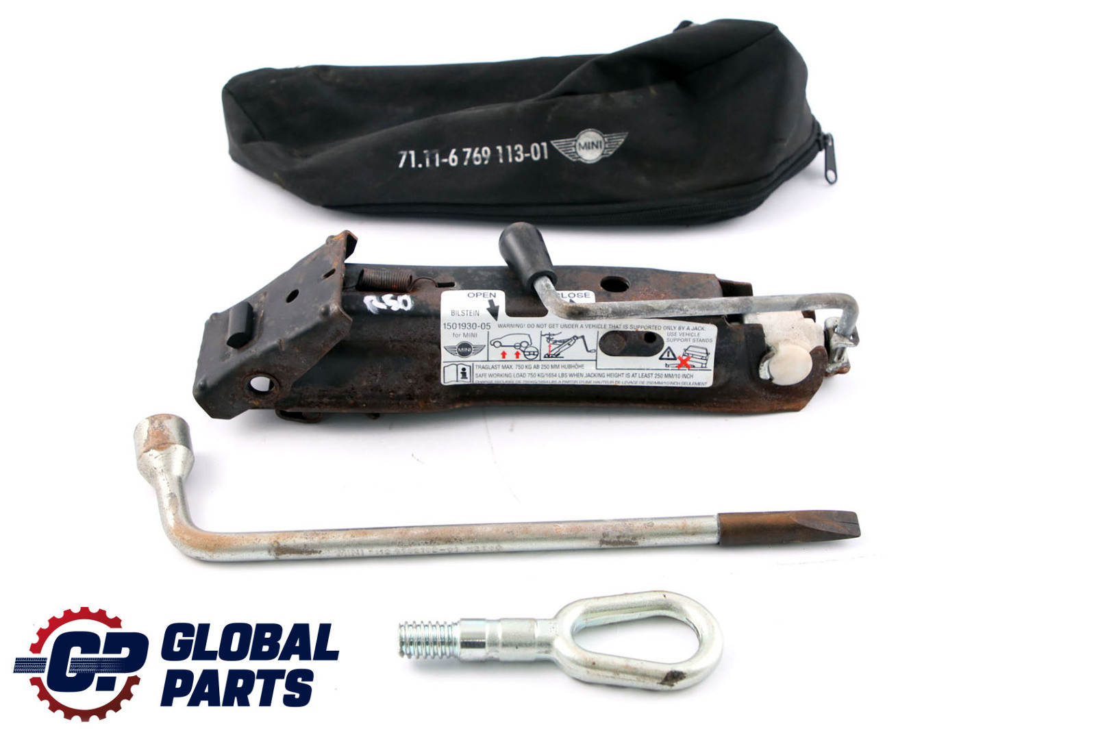 Mini Cooper R50 Lifting Jack Chock Spanner Pouch Tool Kit Set 6769113