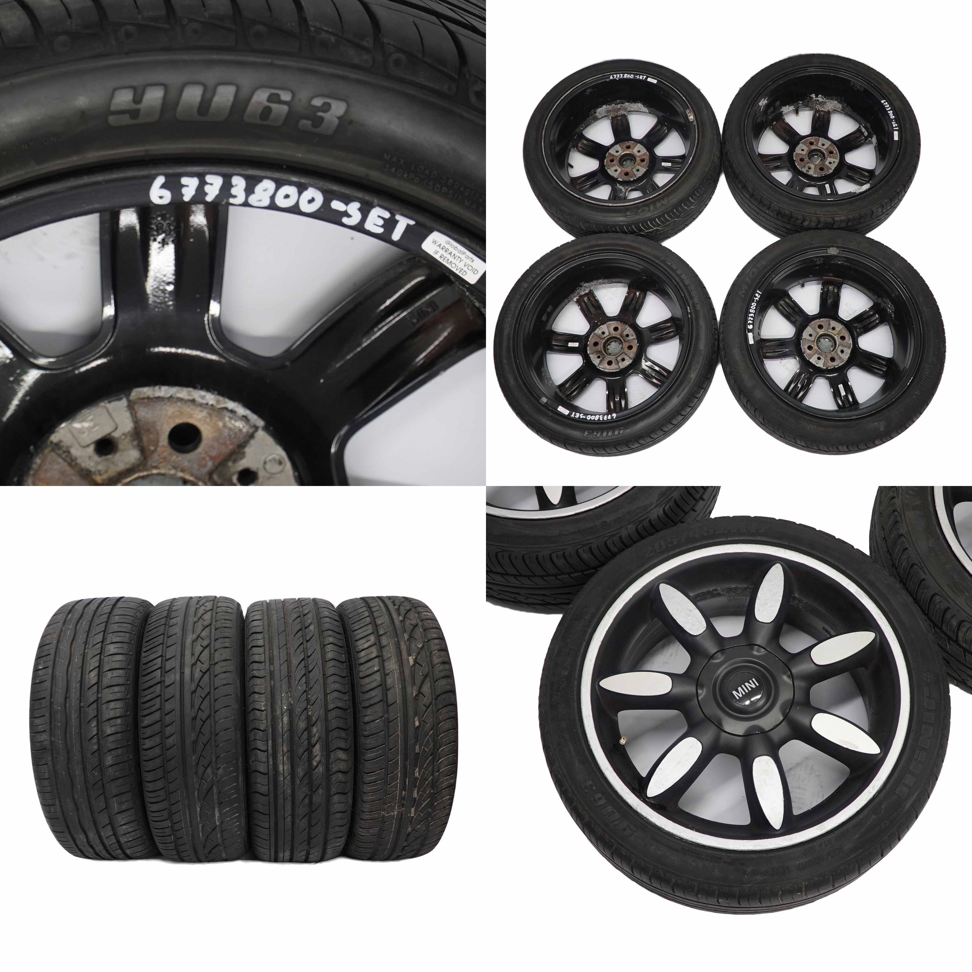 MINI R50 R56 Set complet 4x Jantes Roues Pneus Night Spoke Limp-Home 17" 6773800