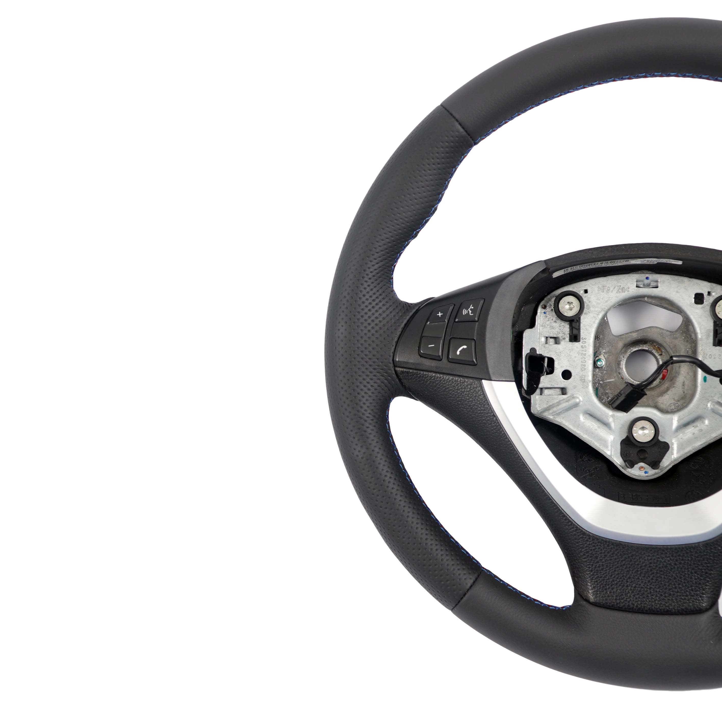 BMW X5 E70 E70N LCI NEW Black Leather Sport Steering Wheel Black M-tricolored