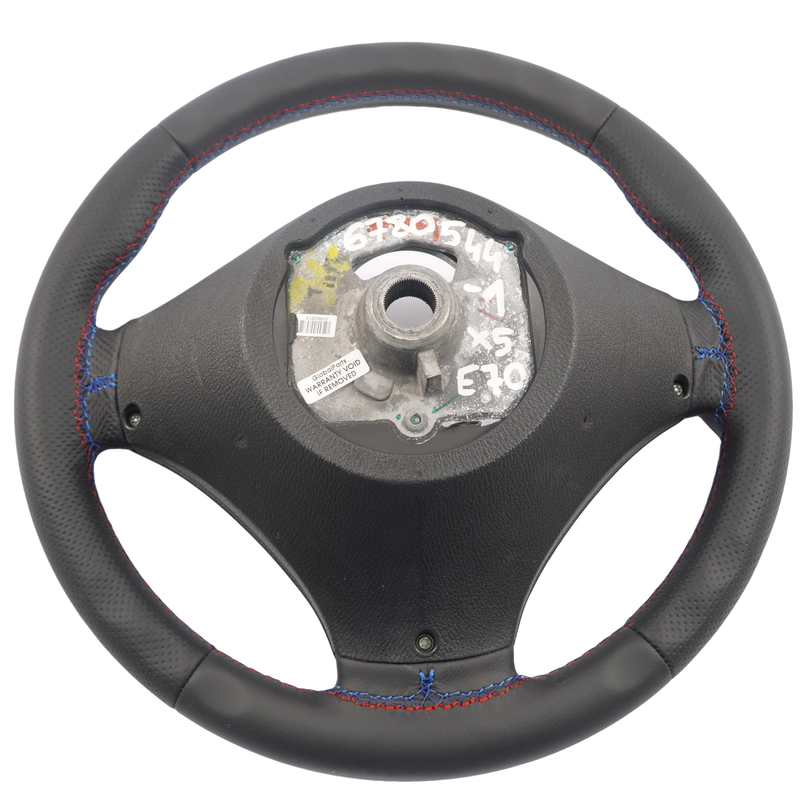 BMW X5 E70 E70N LCI NEW Black Leather Sport Steering Wheel Black M-tricolored