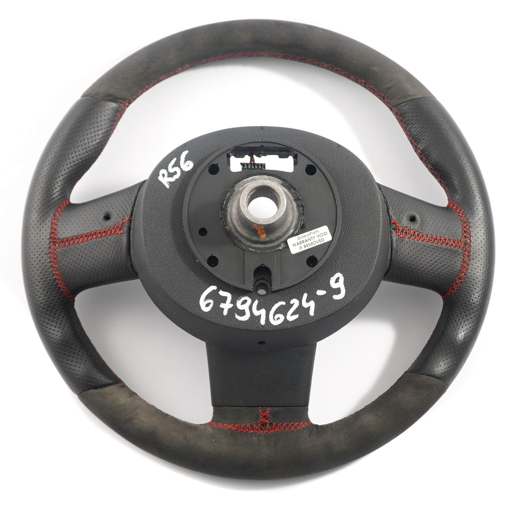 Mini Cooper R56 R60 Black / Alcantara Leather Sport Steering Wheel 3 Spoke