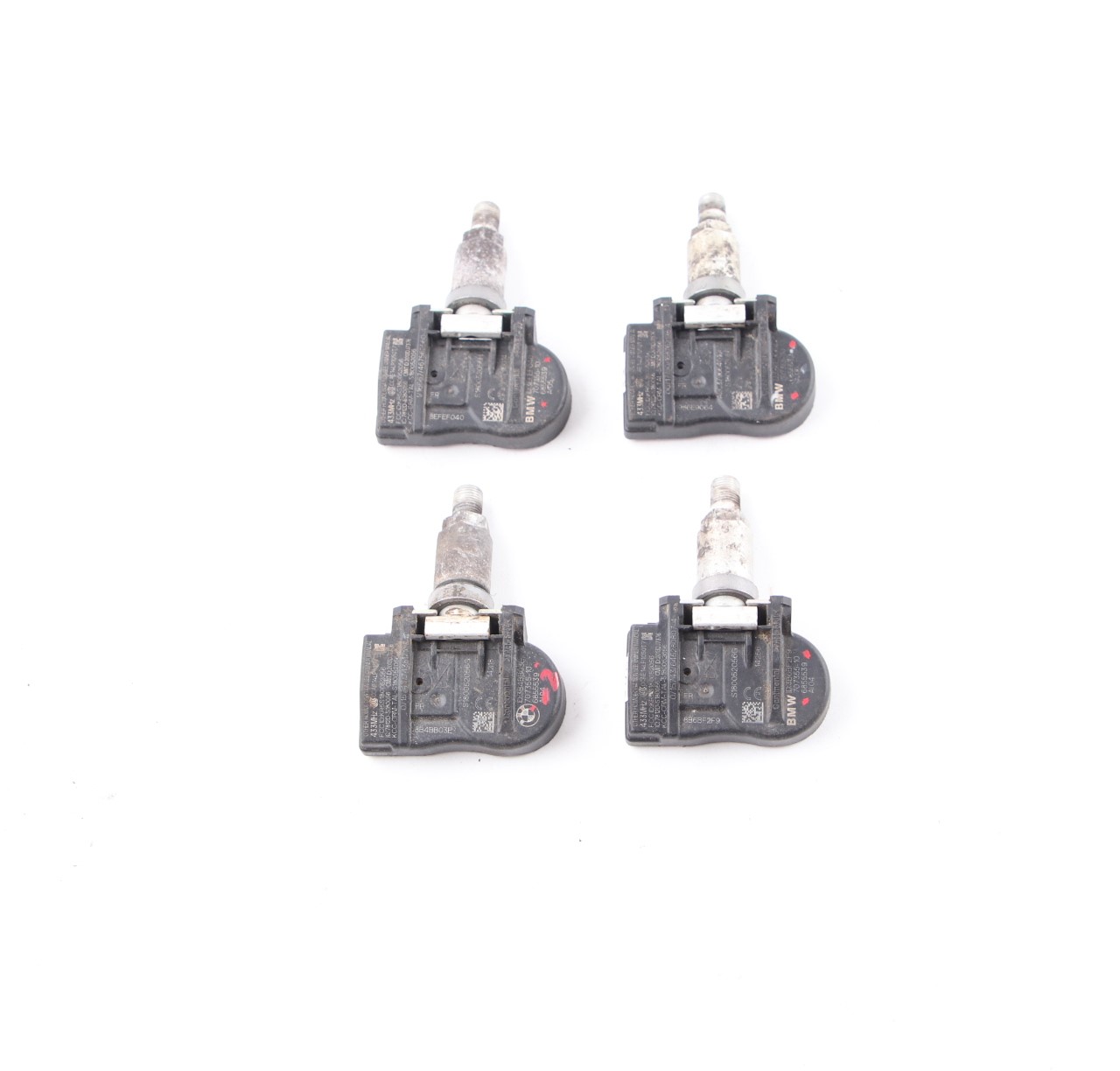 4X BMW d'origine Tyre Pressure Wheel Electronic Module Sensor RDC 433MHZ 6855539