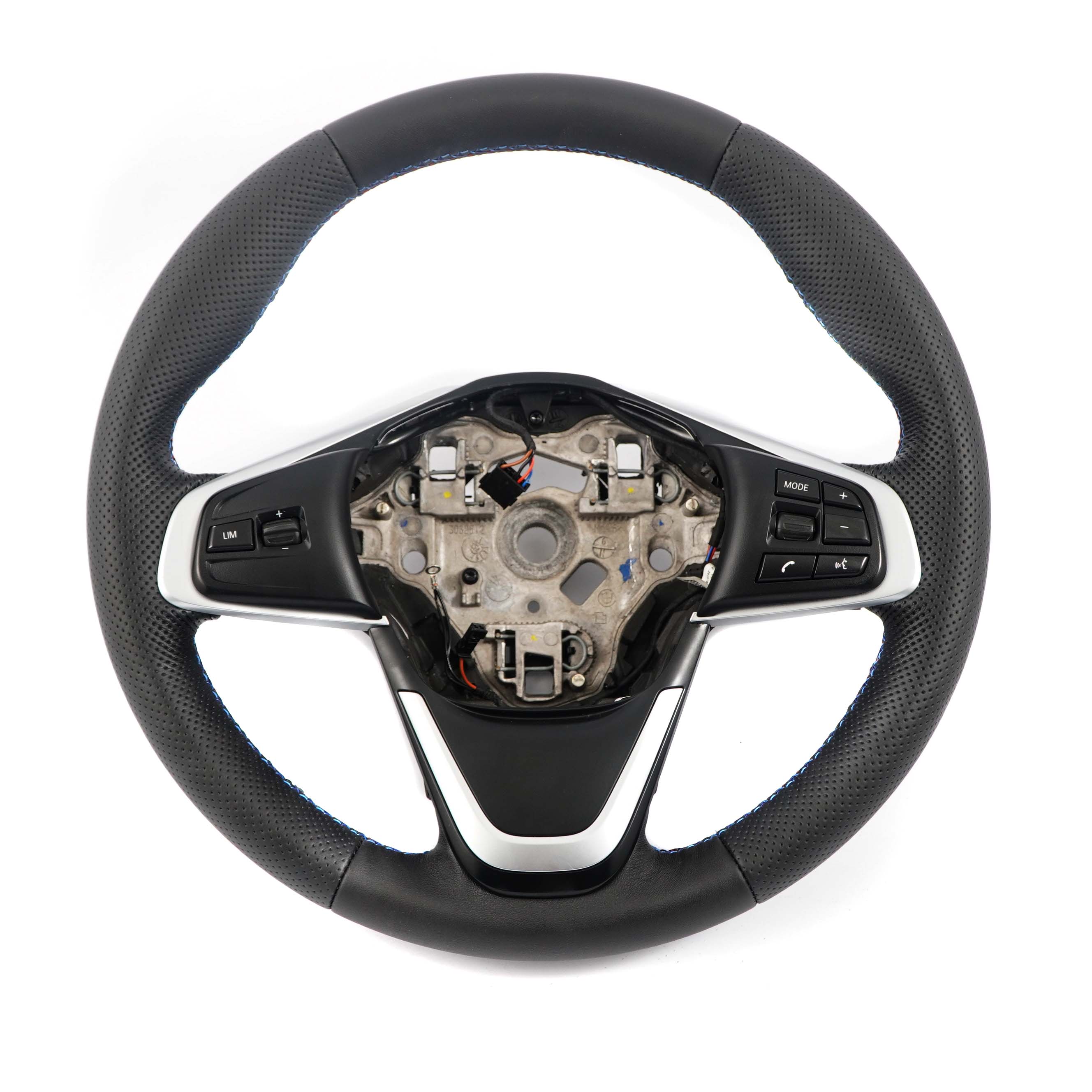 BMW F45 F46 X1 F48 X2 F39 NEW Black Leather Sport Steering Wheel M-tricolored