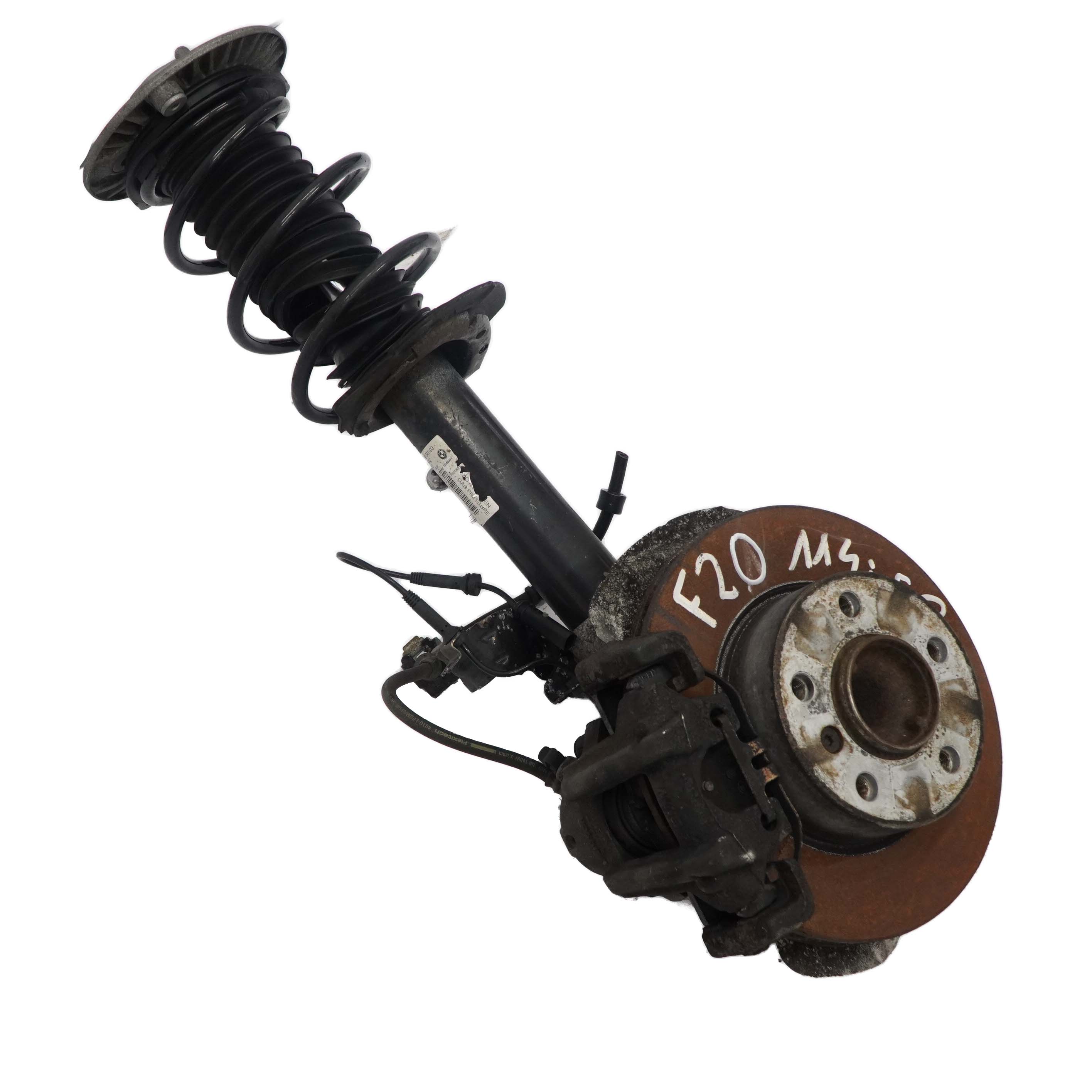 BMW F20 114i N13 Suspension Avant Droite Jambe Ressort Jambe de Force Axe Moyeu