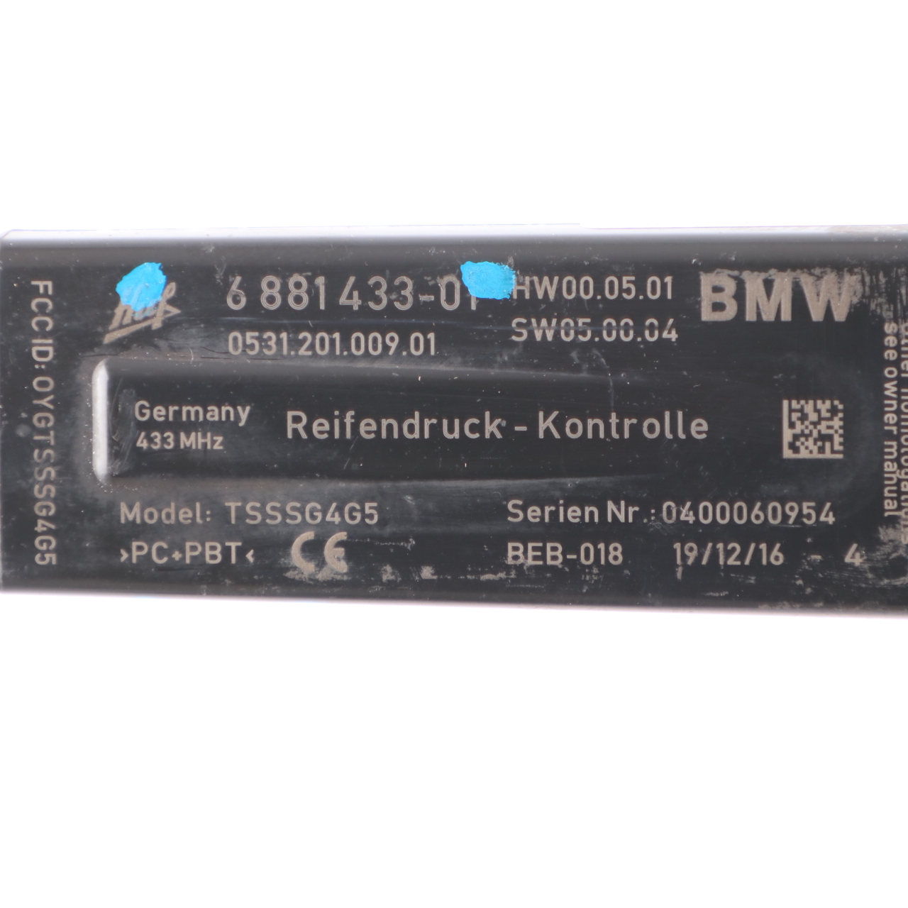 BMW X3 F25 X4 F26 F82 M4 Pression des pneus contrôle RDC Module de roue 6881433