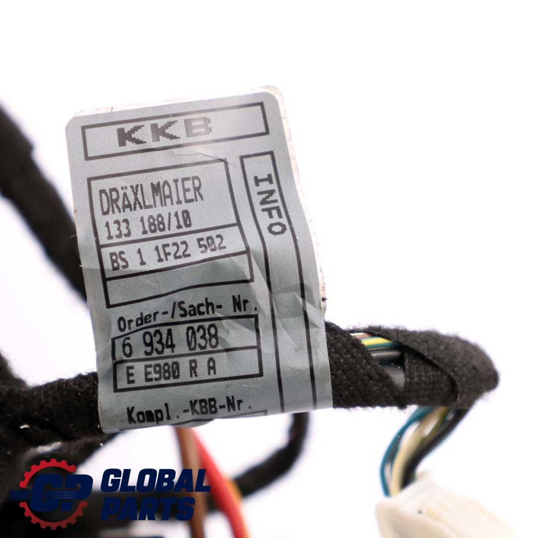 BMW 7 E65 Cables Faisceau de Cables Porte Arriere Gauche 6923711 6934038