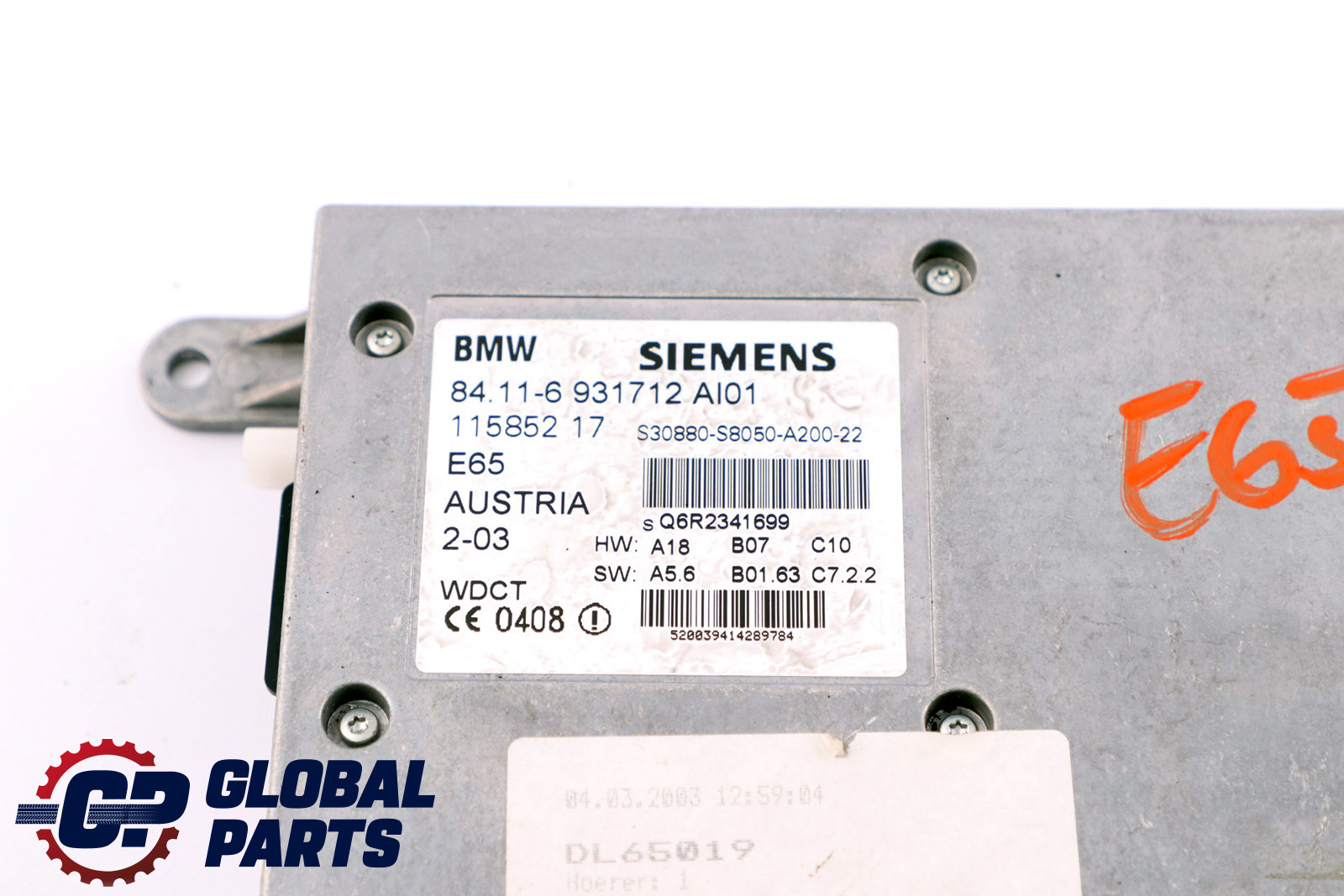 BMW 7 Series E65 E66 E67 Phone Transmitter Receiver Module ECU SIEMENS 6931712