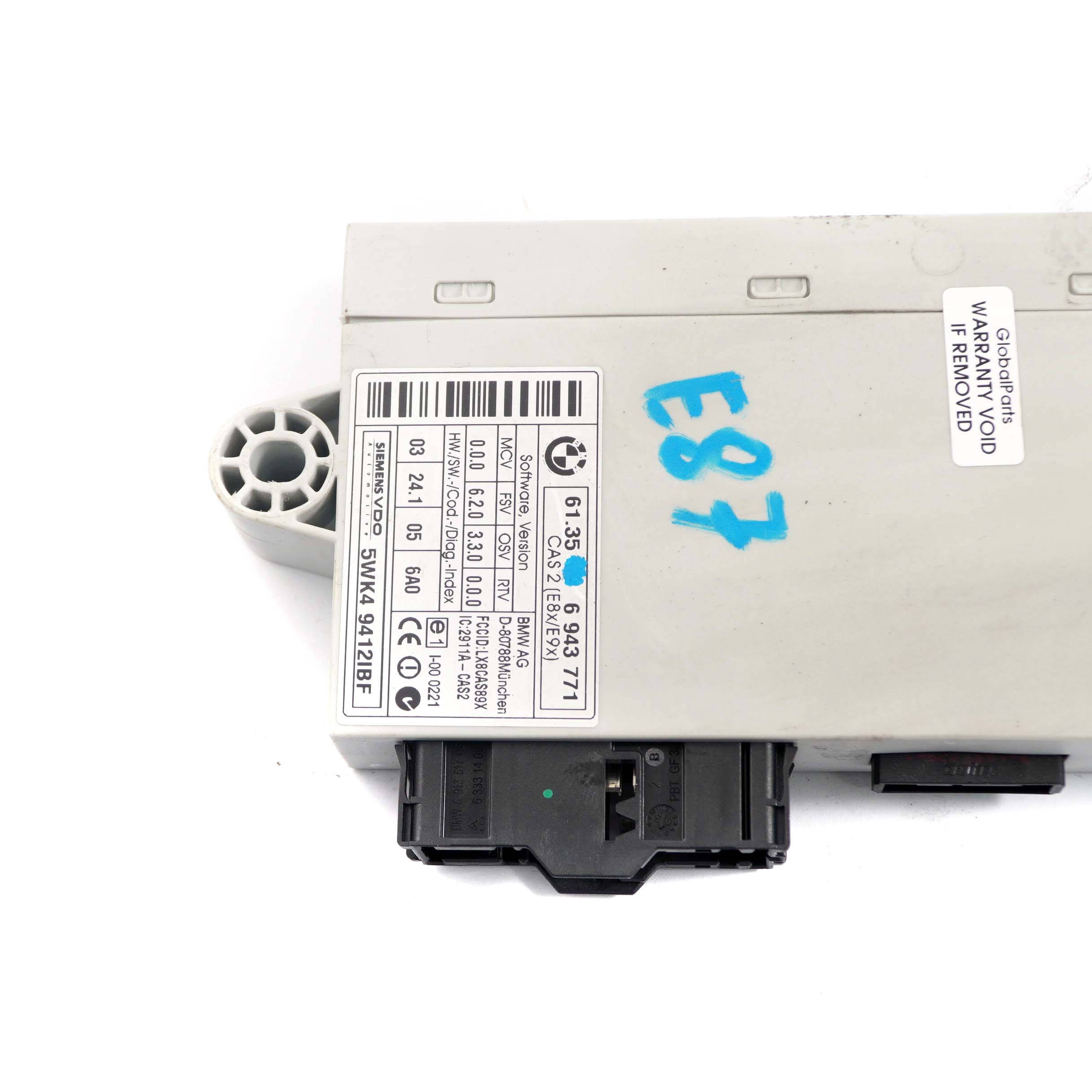 BMW 1 Series E87 CAS2 ECU Control Unit Key Reading Module 6943771