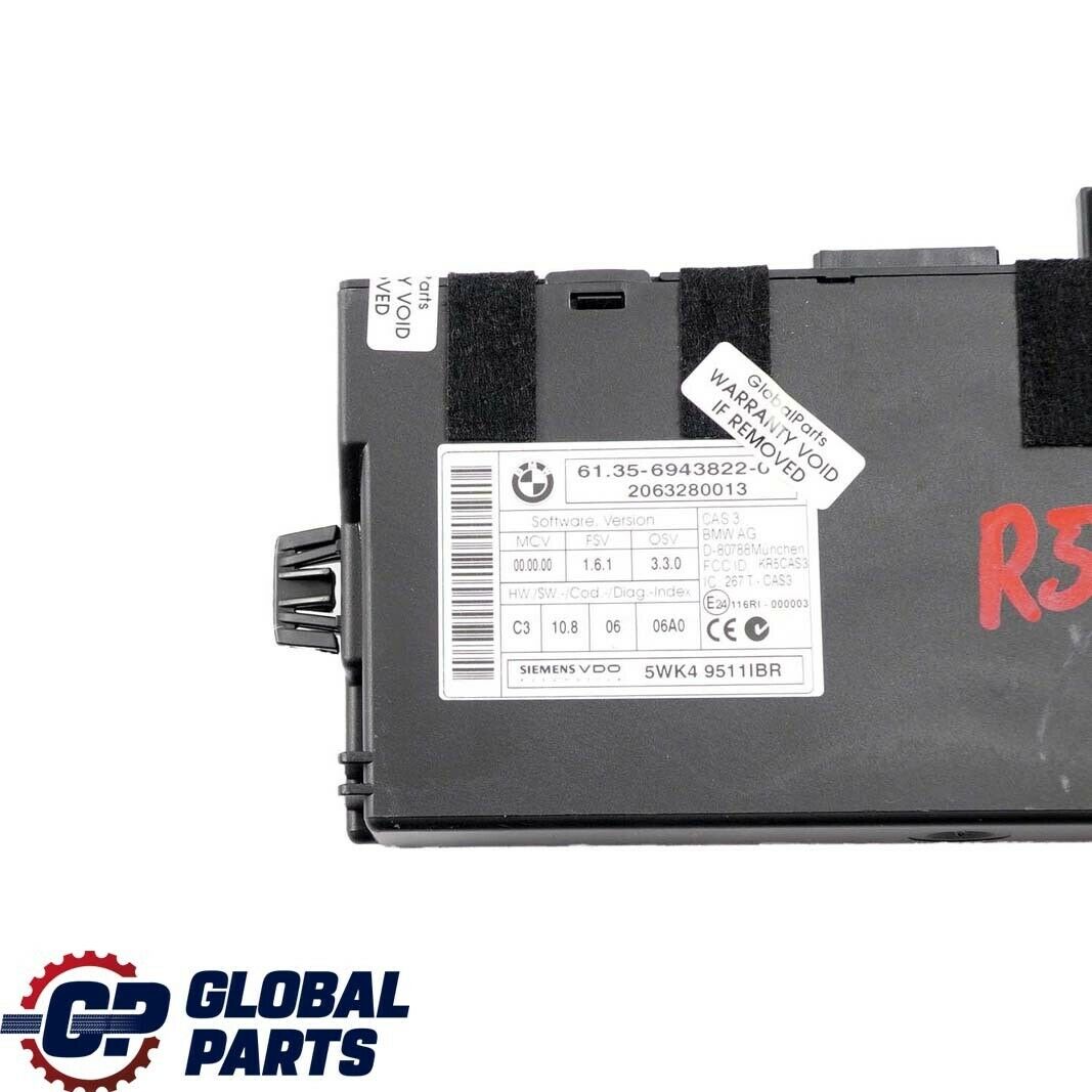 BMW Mini Cooper R55 R56 R60 CAS 3 ECU Control Unit Key Reading Module 6943822