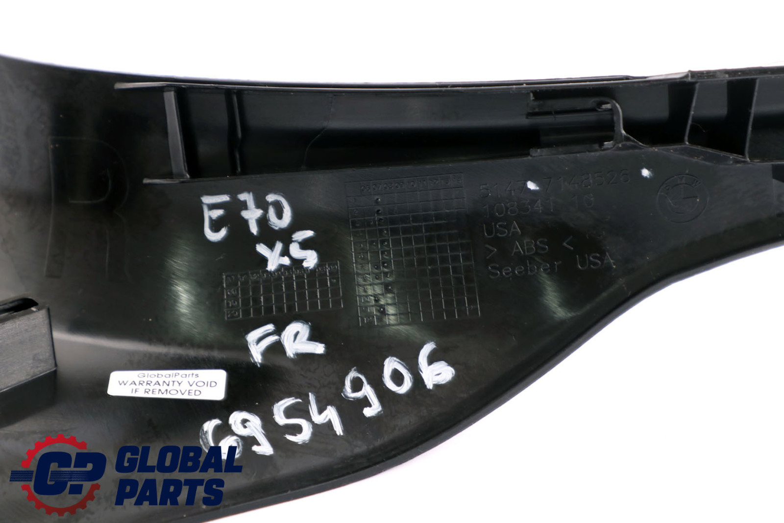 BMW X5 Series E70 Trim Cover Strip Entrance Front Right O/S Inner Sill 6954906