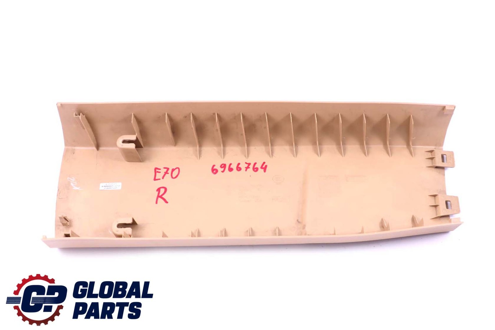 BMW X5 Series E70 Cover B-column Pillar Bottom Trim Right O/S Beige 7129754