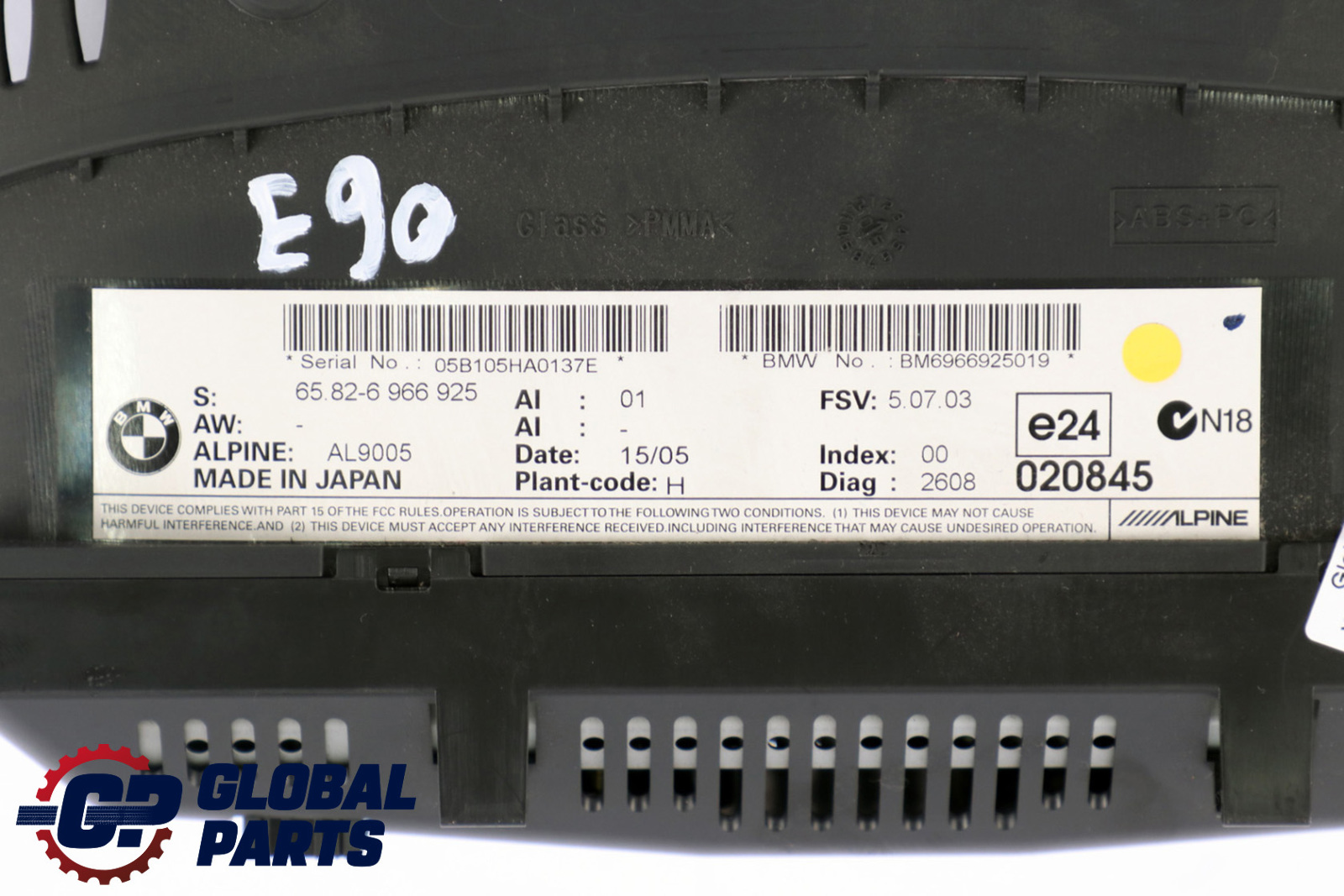 BMW E60 E90 Bordmonitor ecran 8,8" 6966925 65826966925