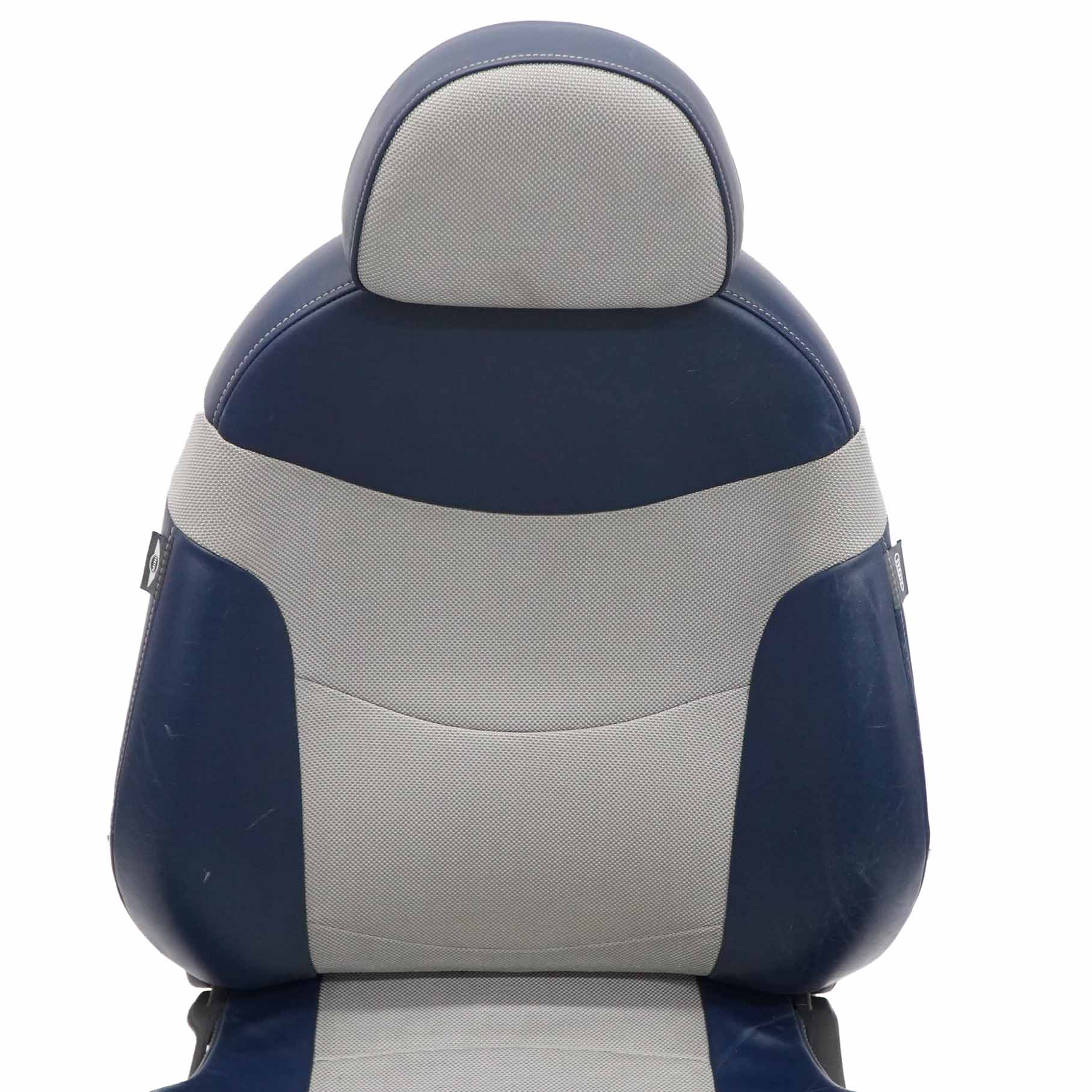 Front Seat Mini R50 R53 Left N/S Heated Sport Checkmate Blue Cloth Leather