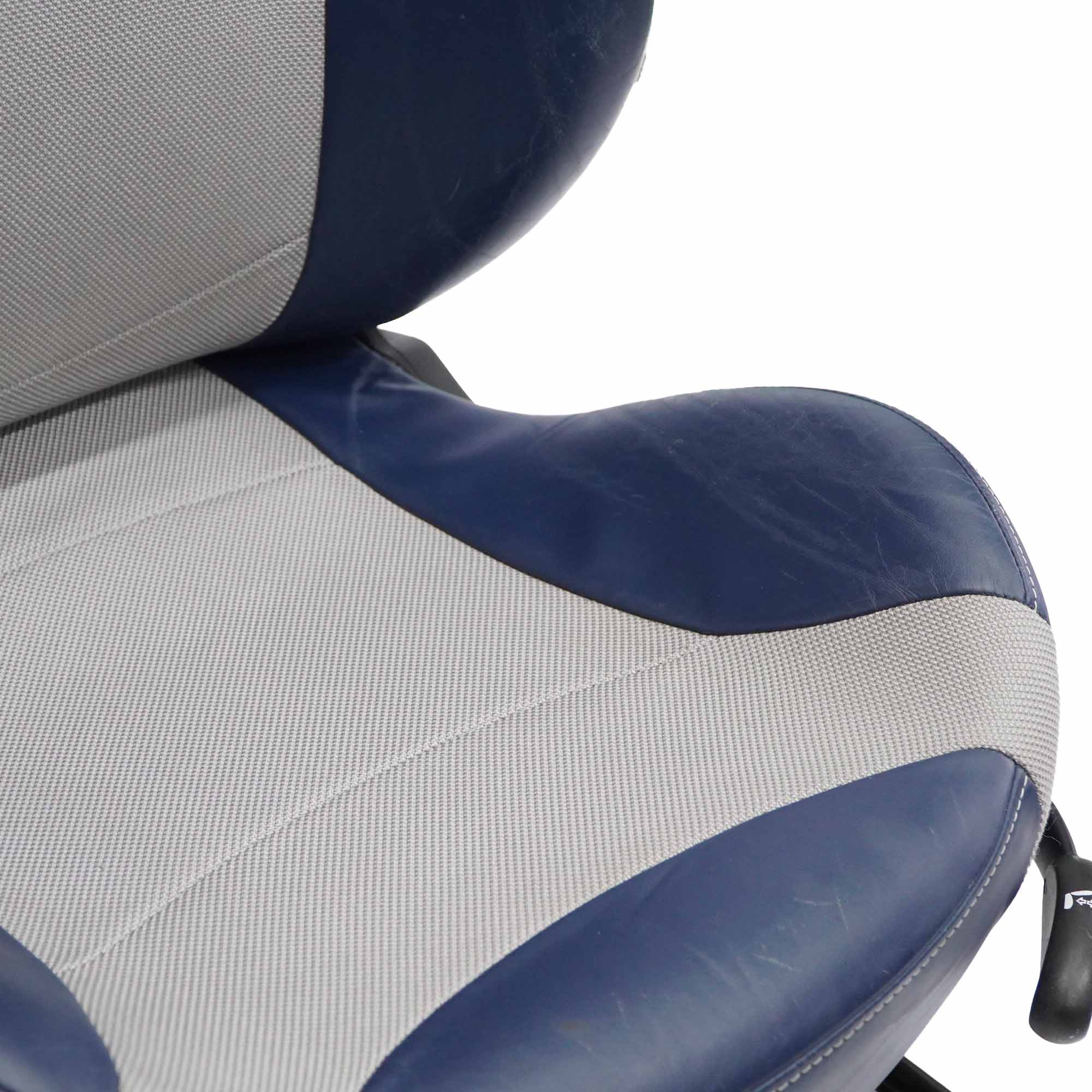 Front Seat Mini R50 R53 Left N/S Heated Sport Checkmate Blue Cloth Leather