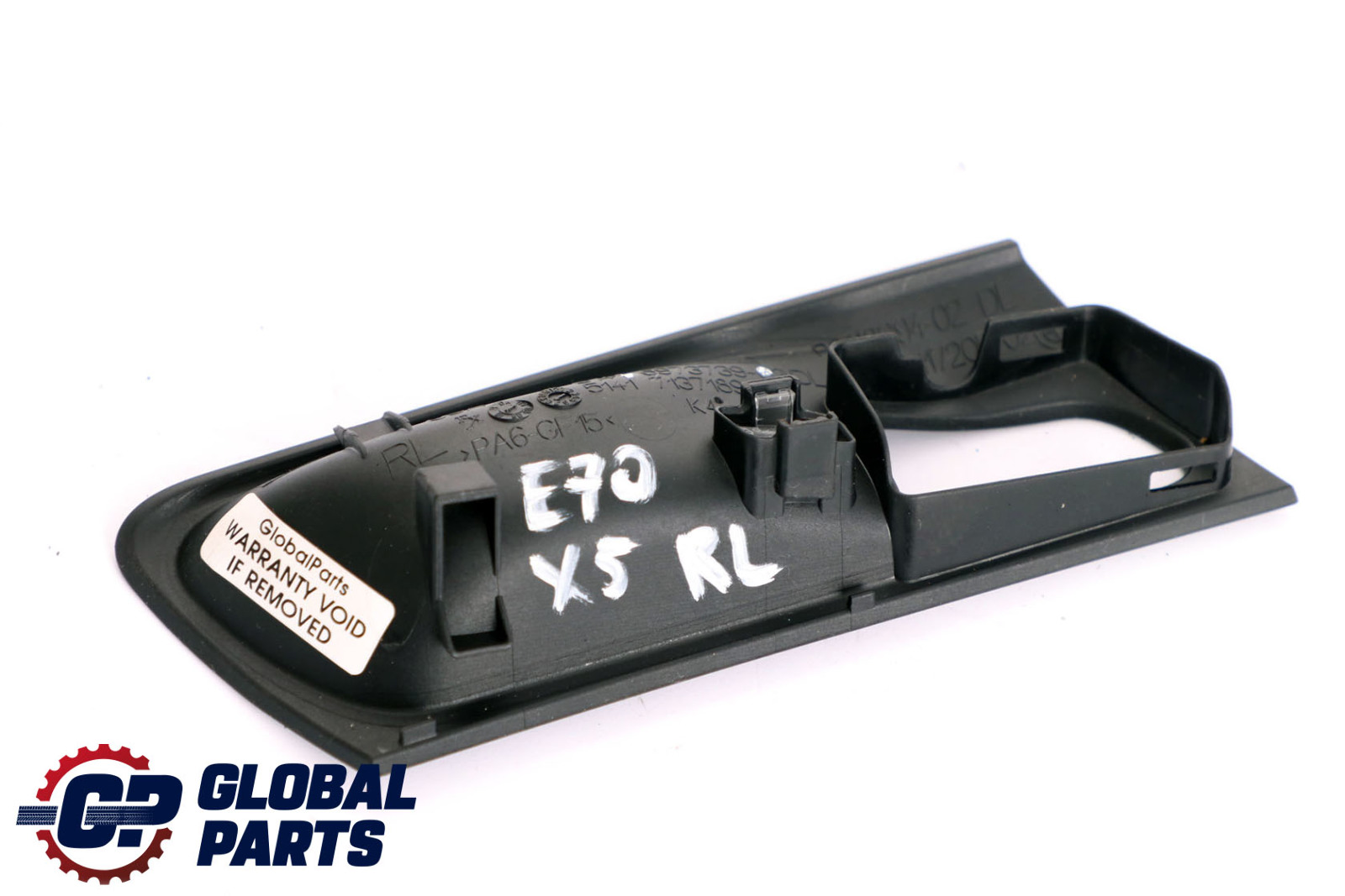 BMW X5 Series E70 Inside Rear Left Door Opener Cover N/S Black 6973739