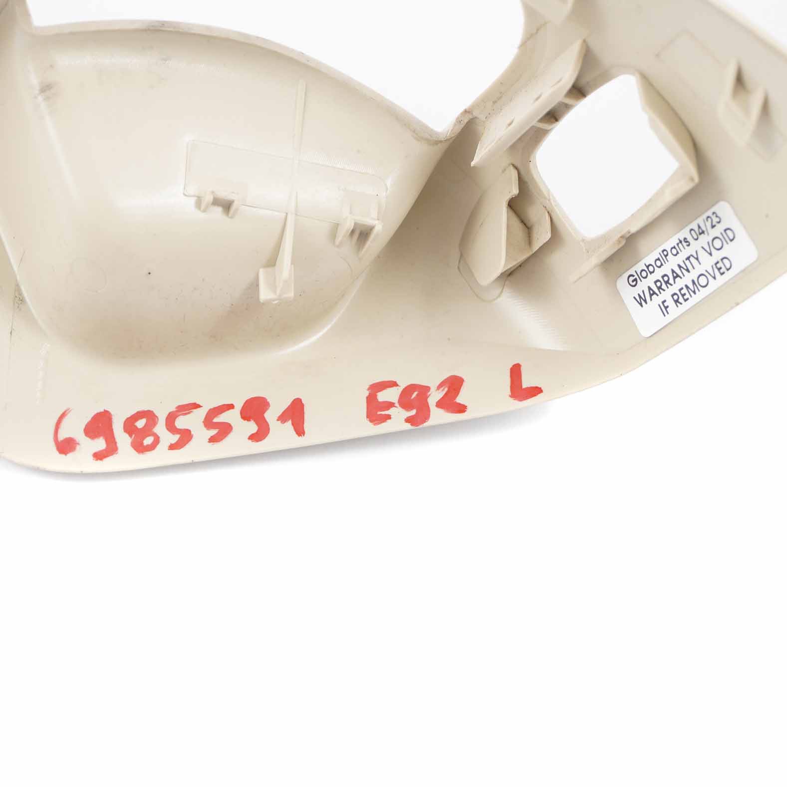 BMW E92 Seat Release Cover Trim Left N/S Seat Trim Cream Beige 6985591