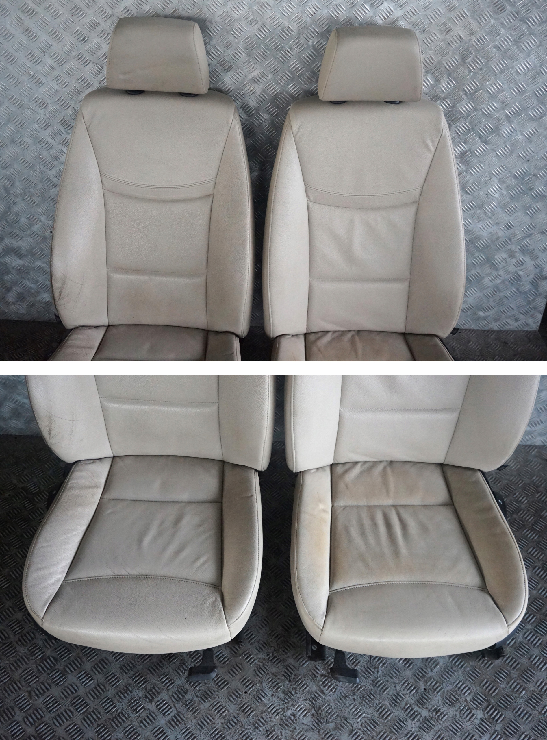 BMW 3 Series E90 LCI Heated Oyster Leather Interior Seats with Airbag Door Card