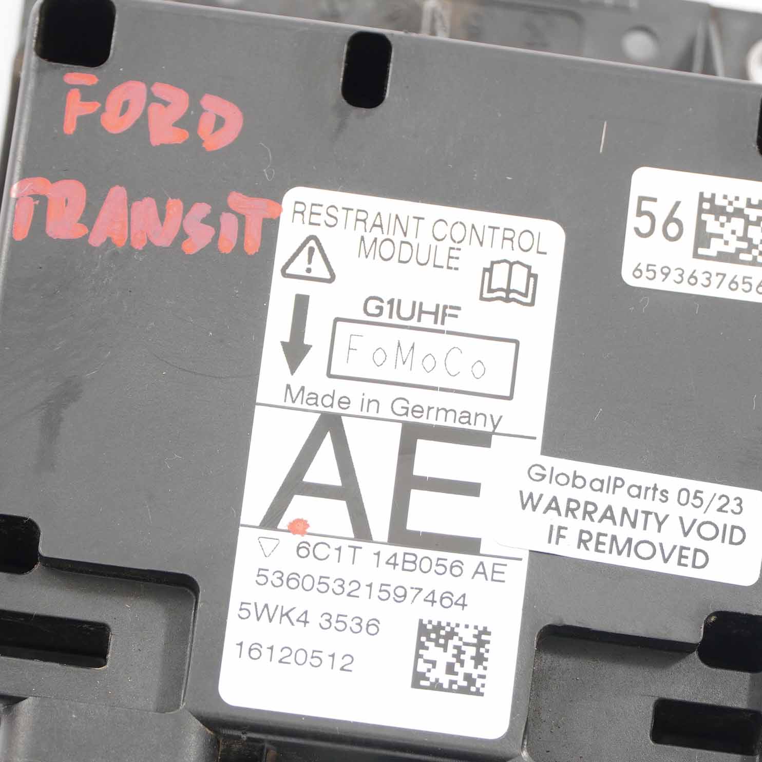 Ford Transit Airbag Module Airbag Control Unit ECU 6C1T14B056