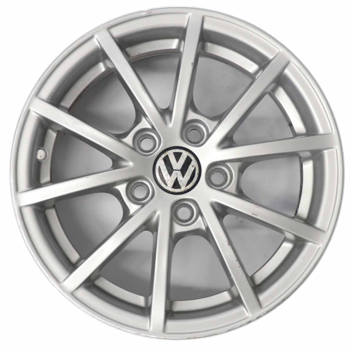 VW Volkswagen Polo 9N Jante argentée en alliage 14" ET:35 5J 6Q0601025AC