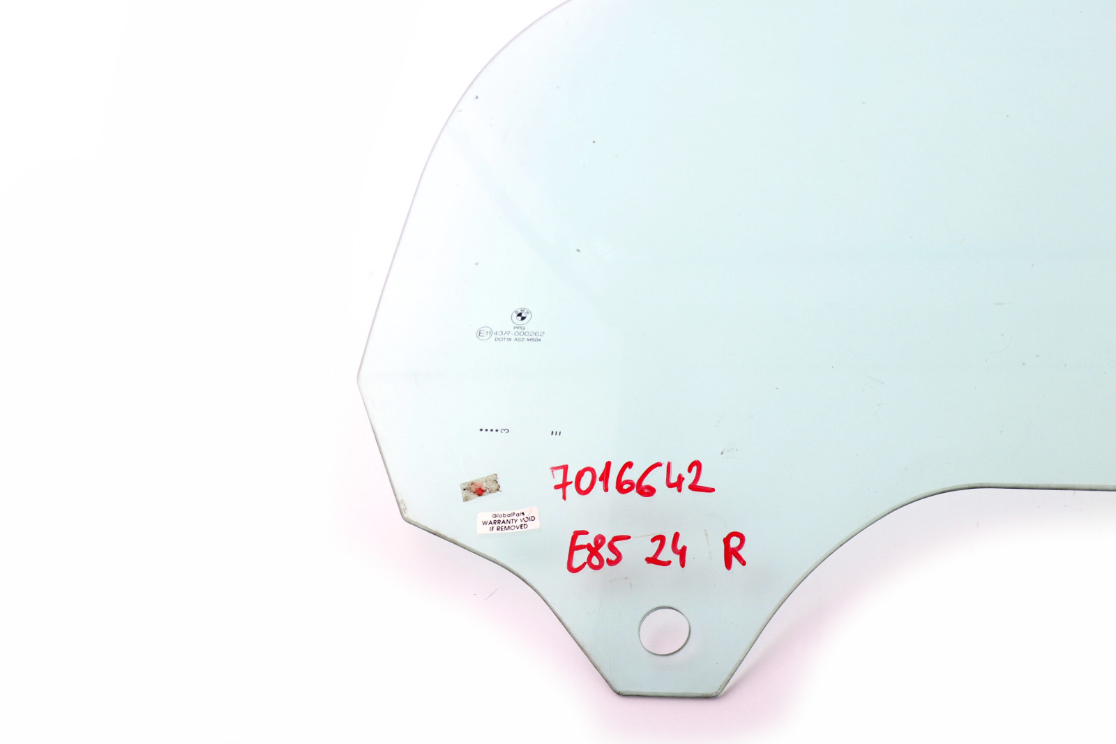 BMW Z4-er E85 avant Droit T?rseite Verre a Vitre Vert AS2 7016642 51337016642