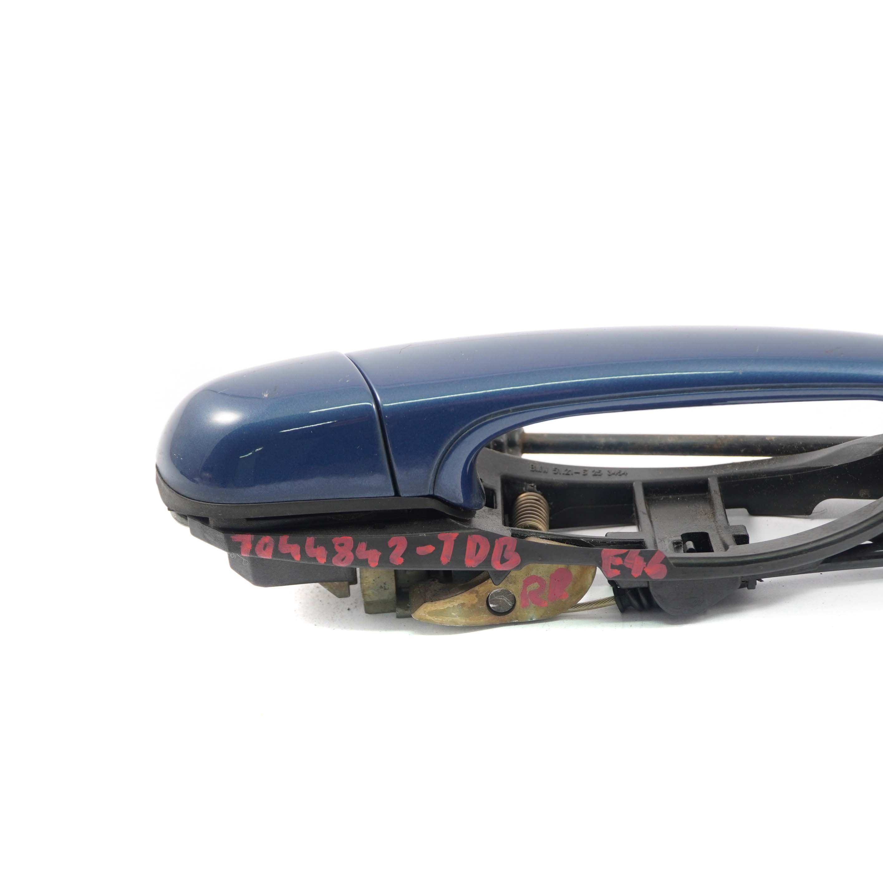 BMW E46 Poignee de porte exterieure arriere droite Toledoblau Toledo Blue 482