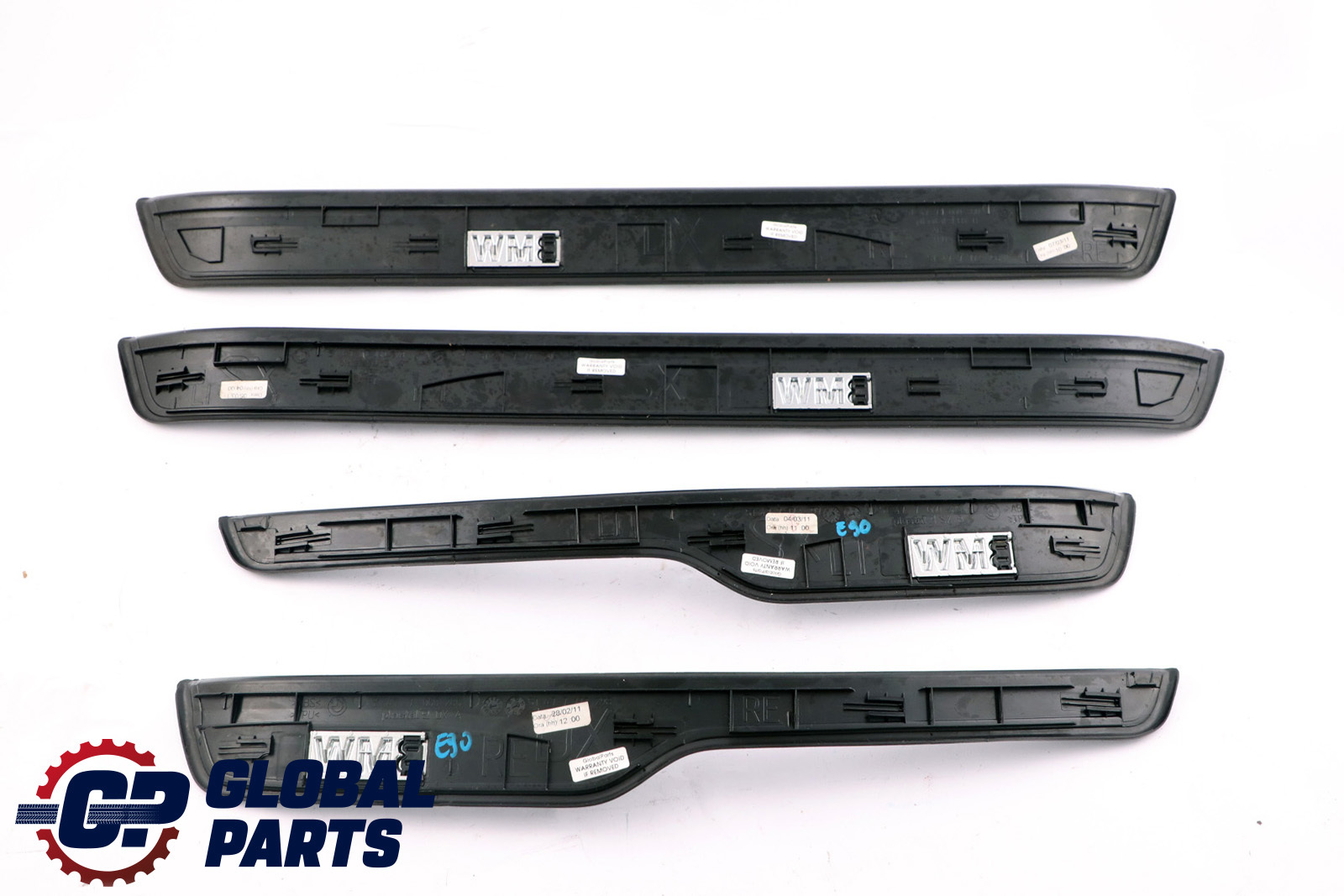 BMW 3 Series E90 E91 LCI Set Entrance Door Cover Trim Sill Strip Black