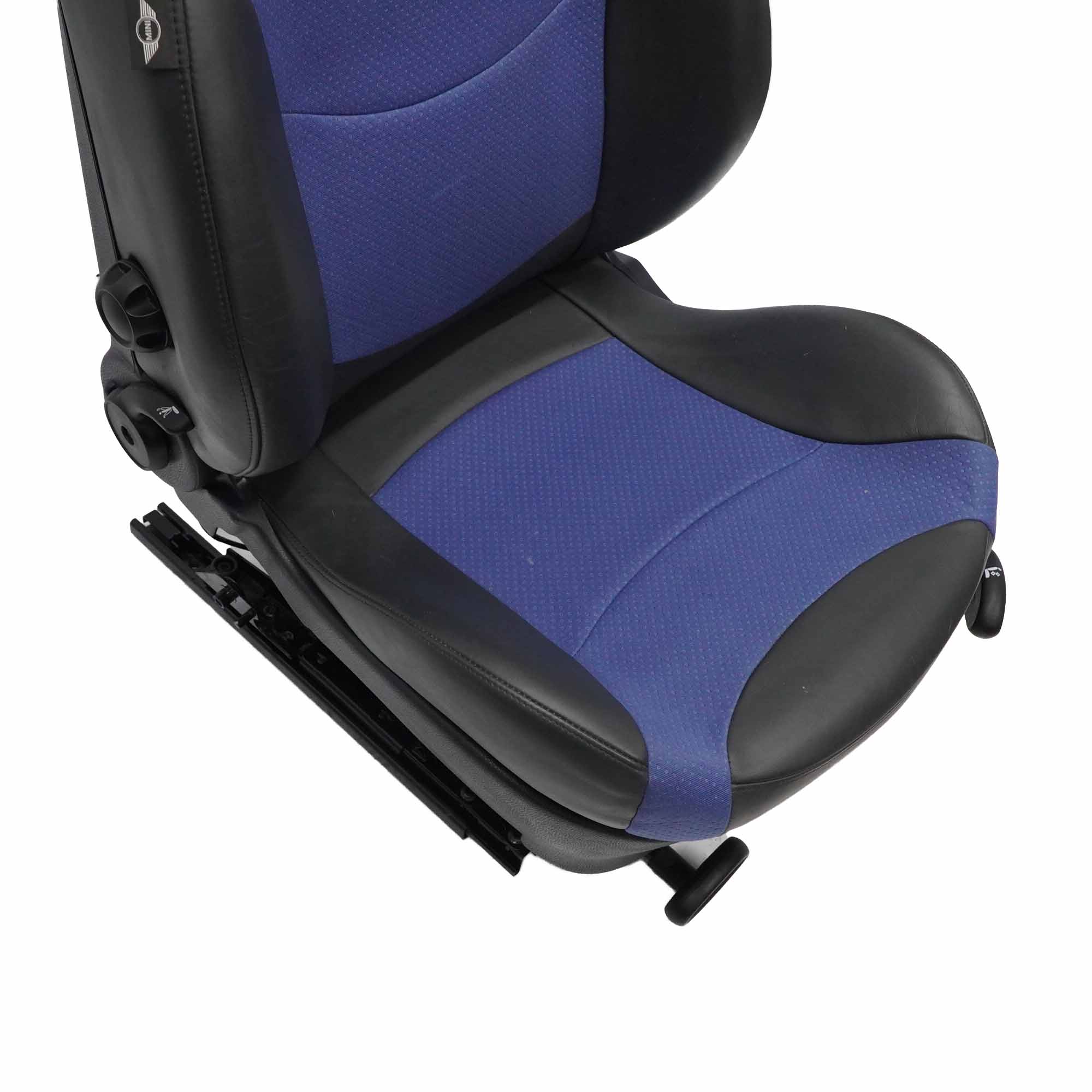 Front Seat Mini R50 R53 Left N/S Sport Cloth / Leather Satellite Lapis Blue