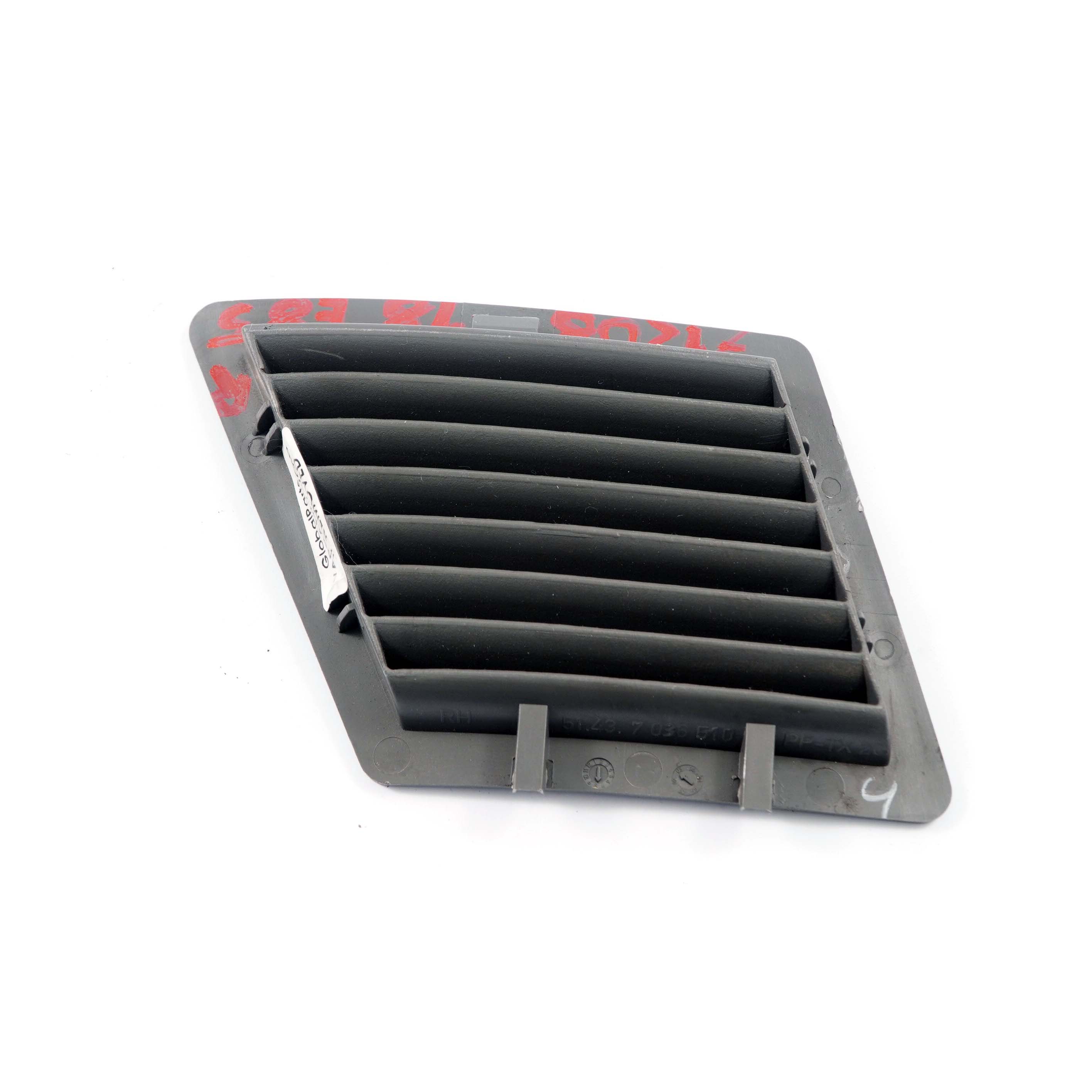 Grille Vent Cover BMW Z4 E85 E86 Right O/S Rear Ventilation Trim Grey 7036510