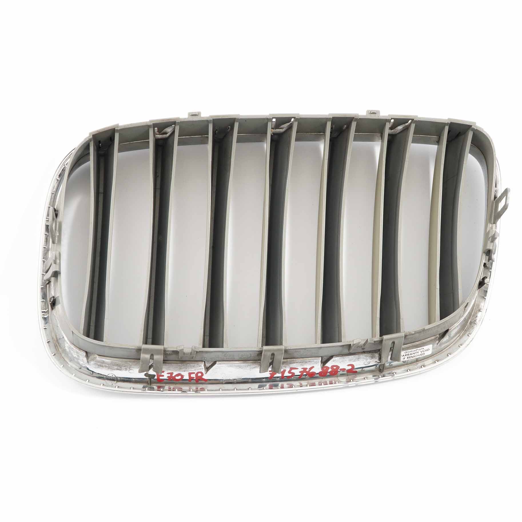 BMW X5 E70 Grille Avant Droite Panneau de Recouvrement Chrome Réniforme 7157688