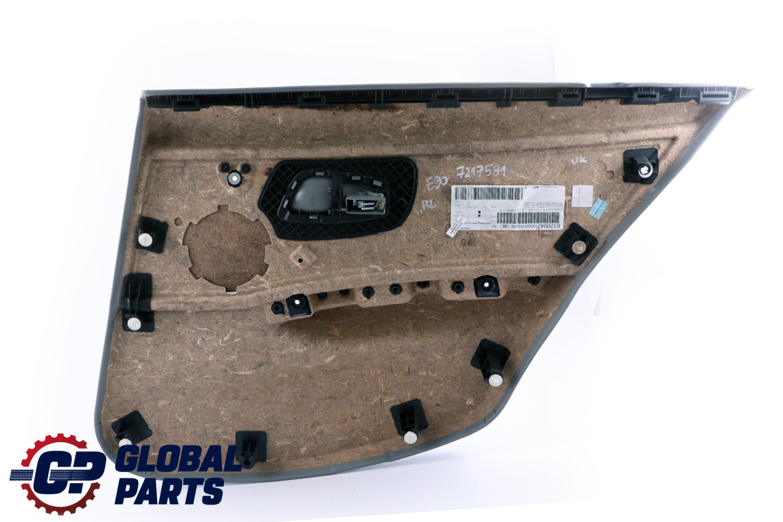 BMW E90 Garniture de Porte Arriere A Gauche Cuir Dakota Gris 7217581