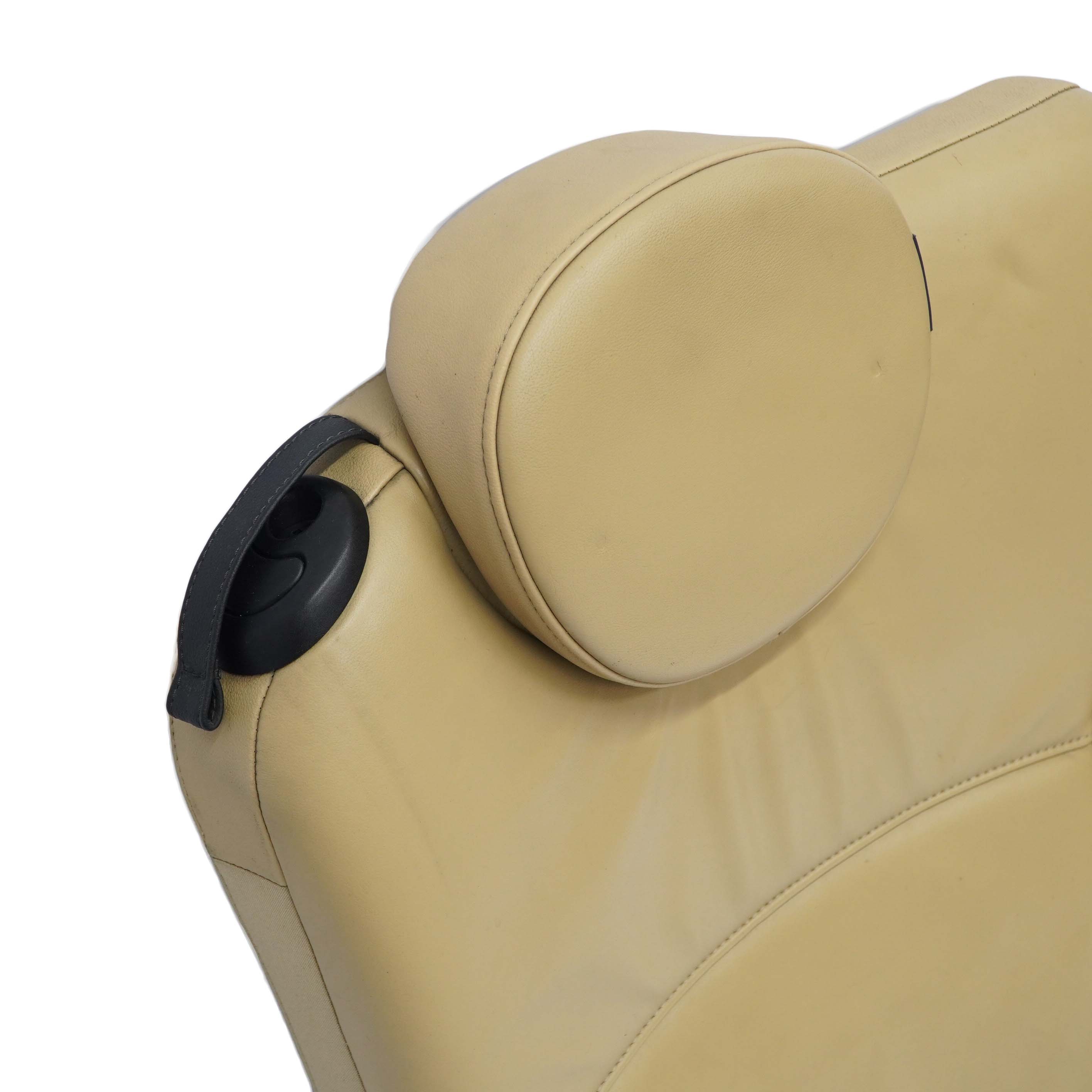 Mini Cooper One R57 Cabrio Rear Right O/S Tuscan Beige Leather Backrest Seat